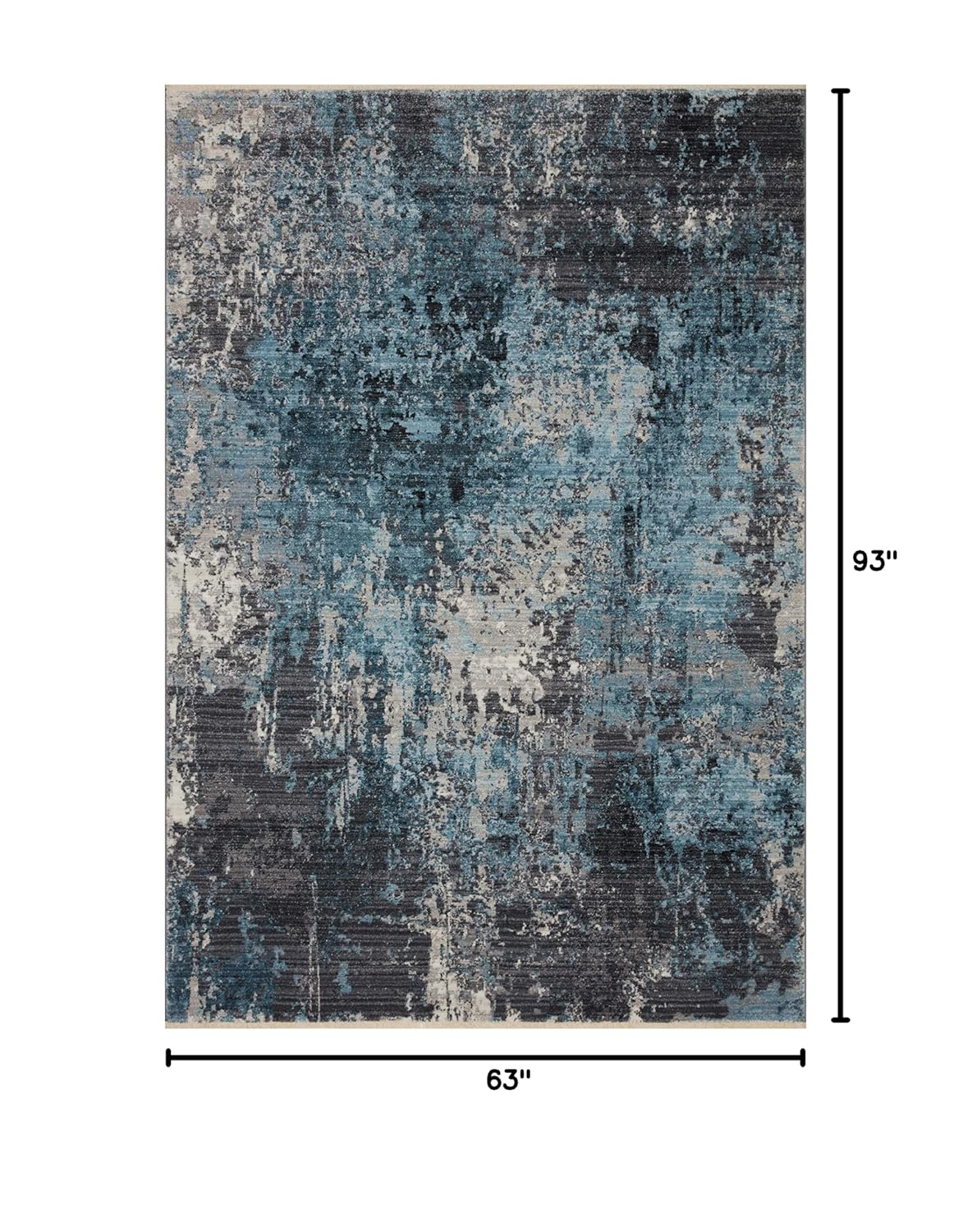 Loloi II Samra SAM-06 Charcoal / Sky Abstract Area Rug 5'-3" x 7'-9"