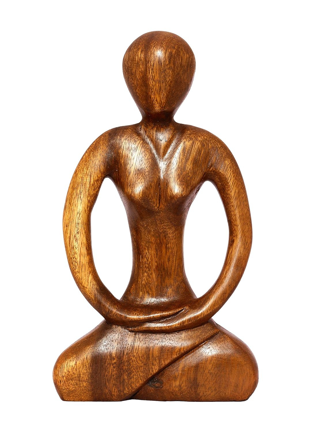Wooden Handmade Abstract Sculpture Tranquility - Art Decorative Home Decor Handcrafted Figurine Accent Decoration Artwork Hand Carved, Abstract Yoga
