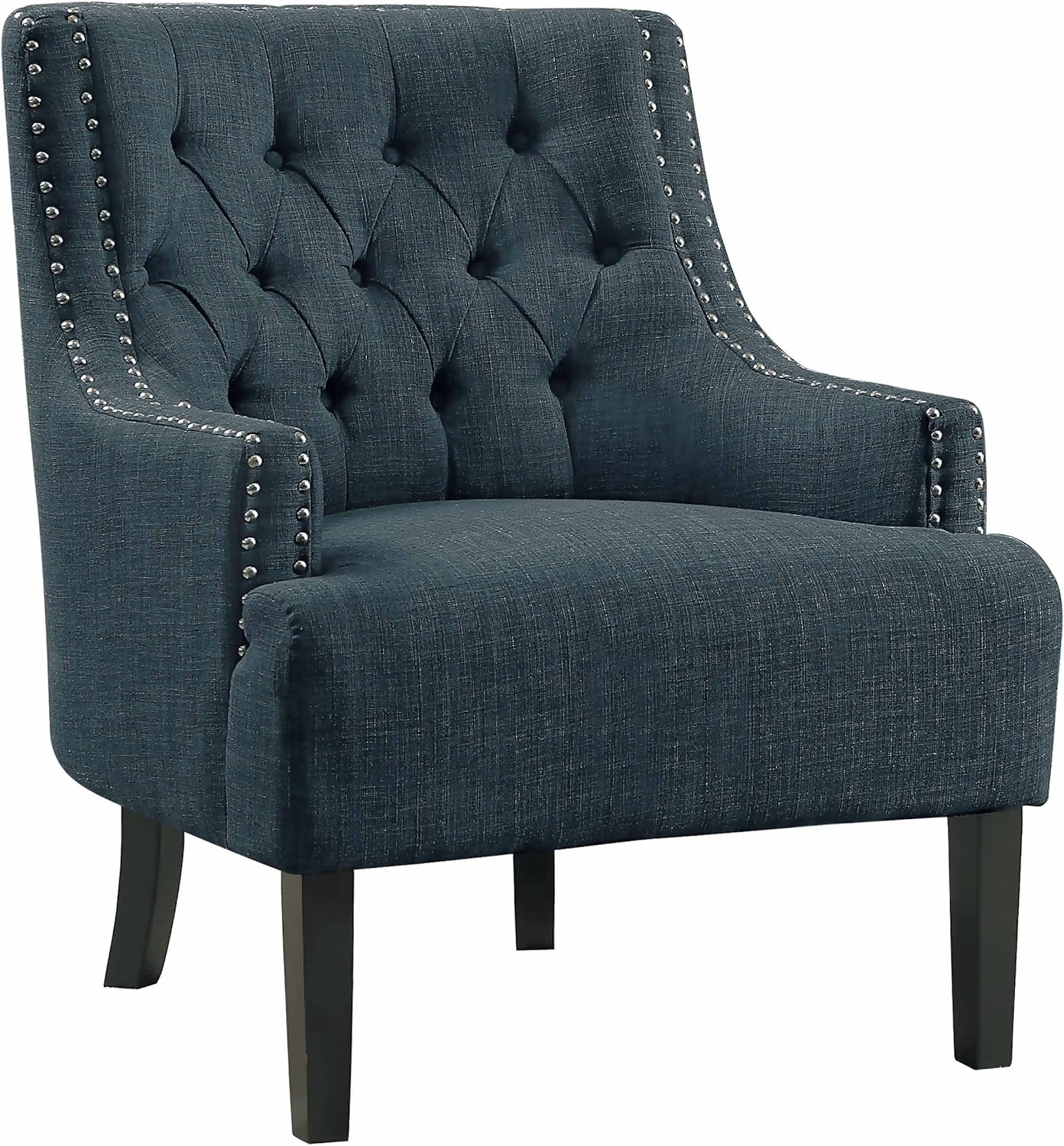 Lexicon Charisma Upholstered Accent Chair in Indigo