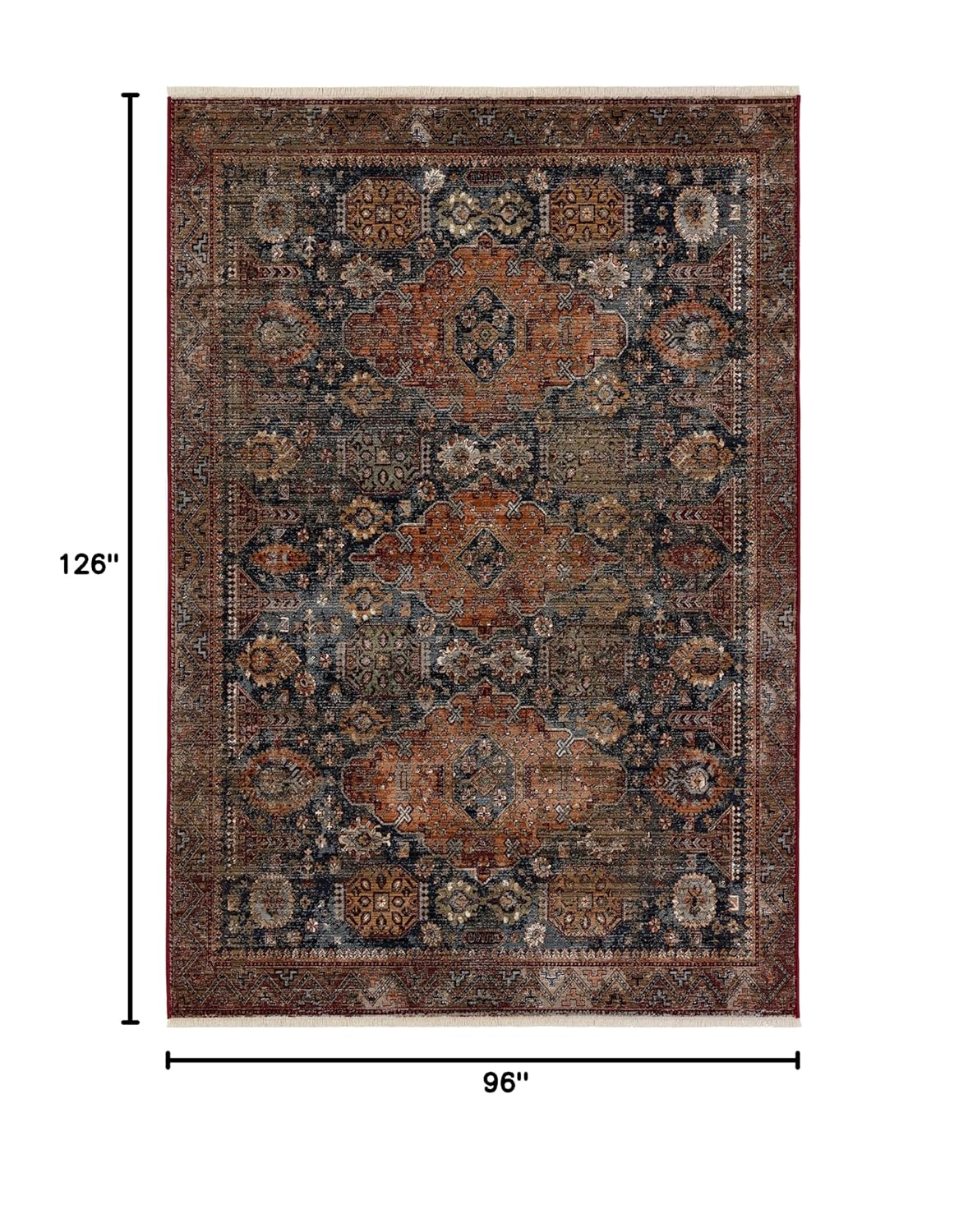 Zefira Gray Synthetic 8' x 10' Rectangular Rug