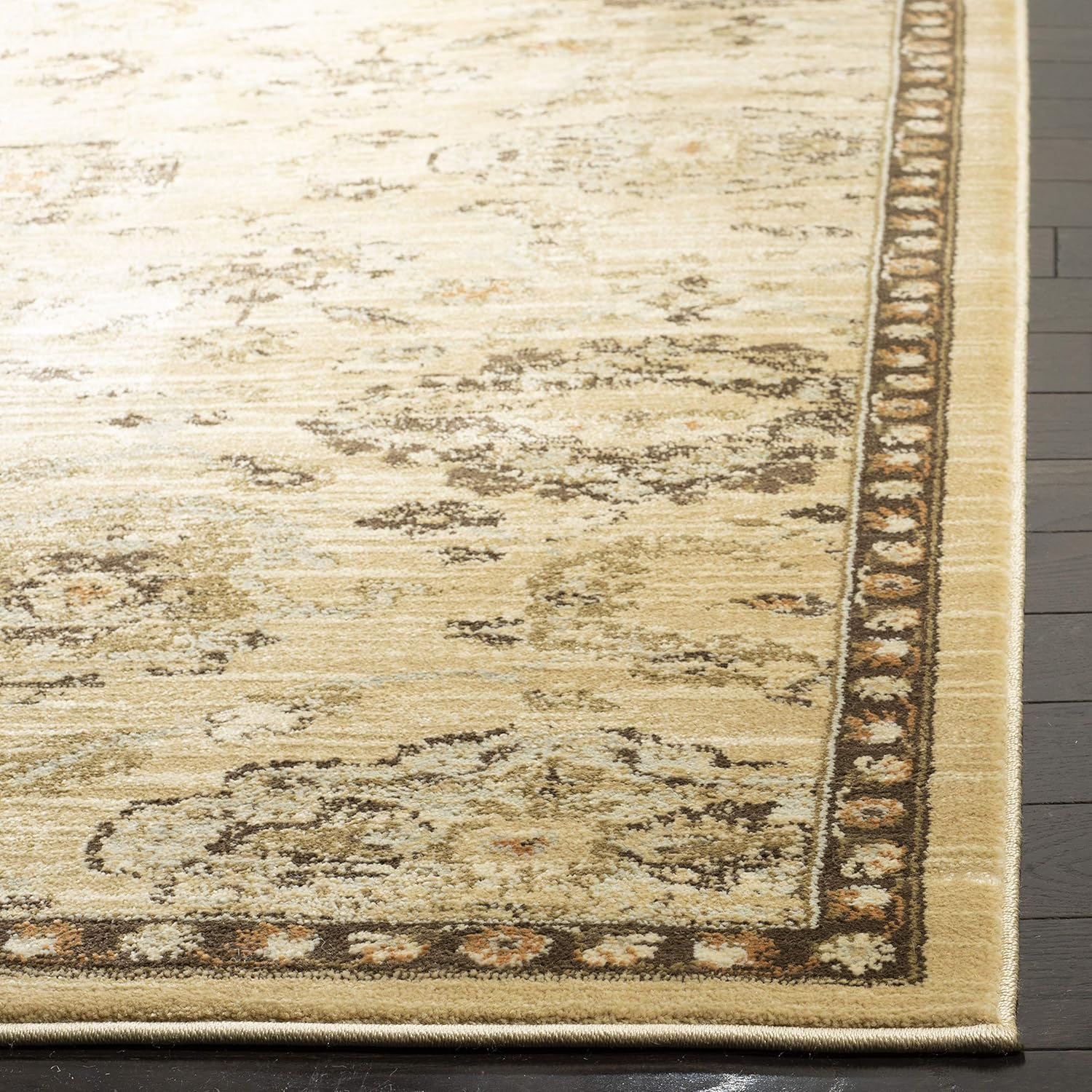 SAFAVIEH Florenteen Emory Abstract Overdyed Area Rug, Ivory/Brown, 5'1" x 7'7"