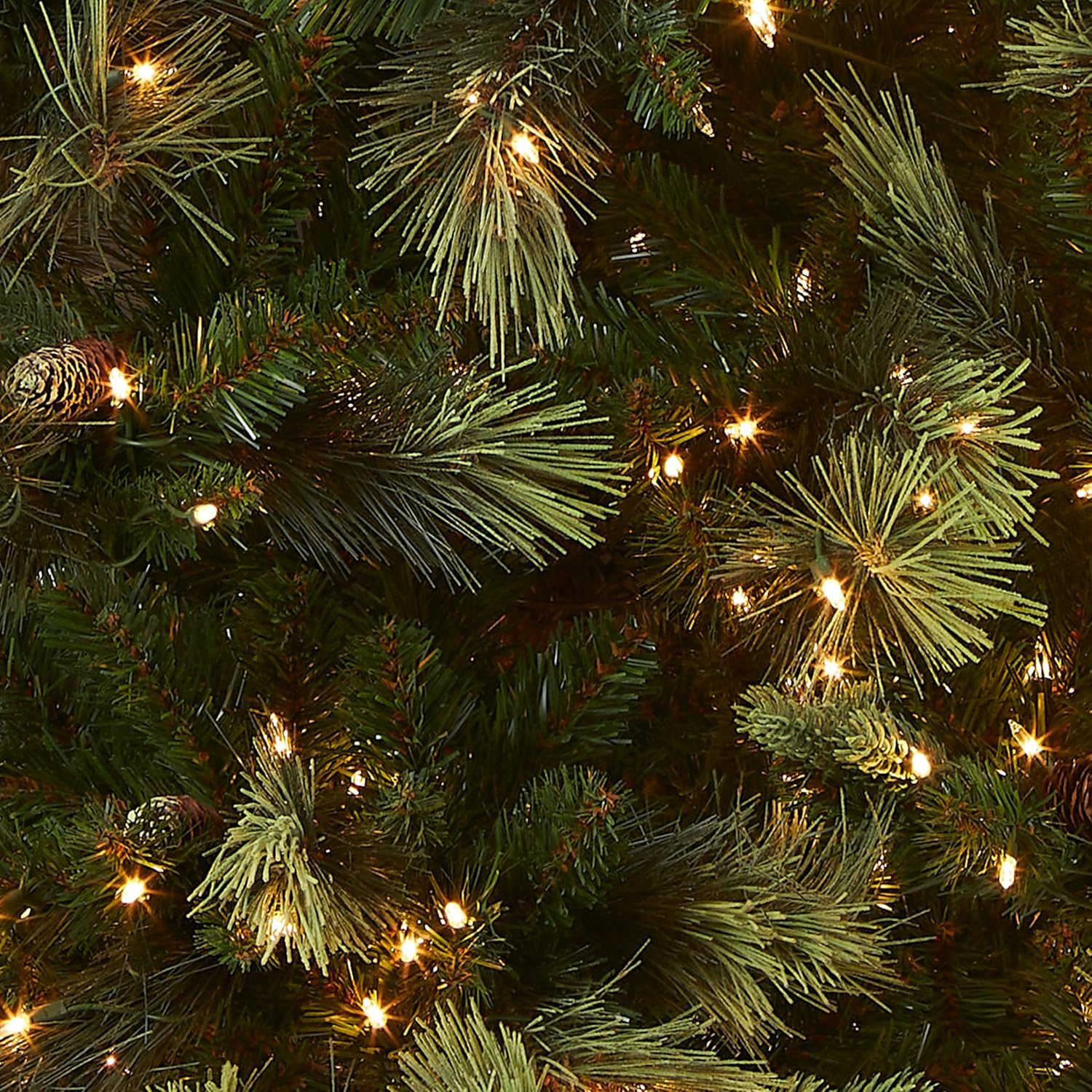 National Tree Company Carolina Pine 7.5 Foot Artificial Holiday Prelit Christmas Tree w/750 Clear Lights,1399 Branch Tips
