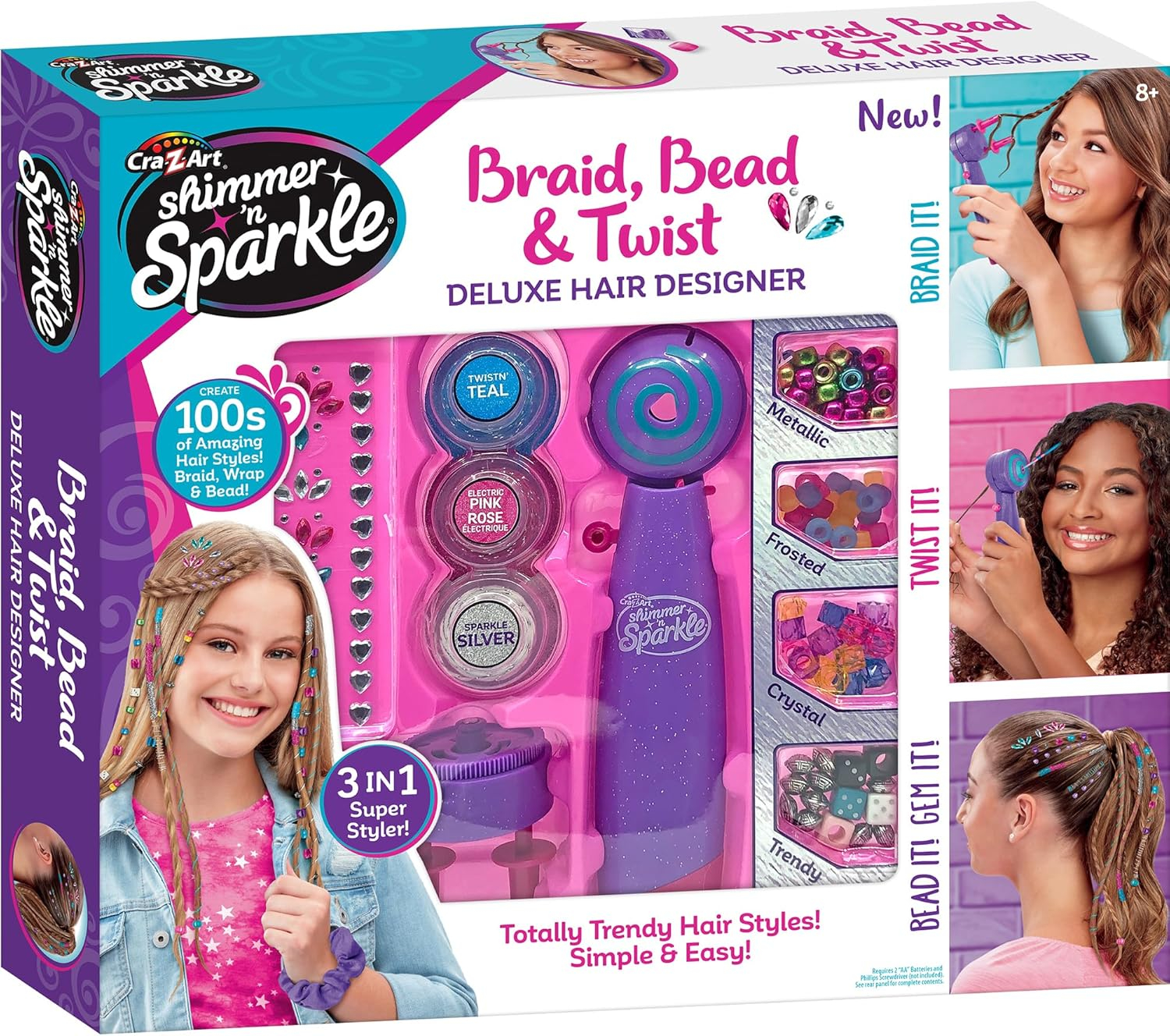 Cra-Z-Art Shimmer ‘n Sparkle Braid Bead and Twist Deluxe Hair Designer