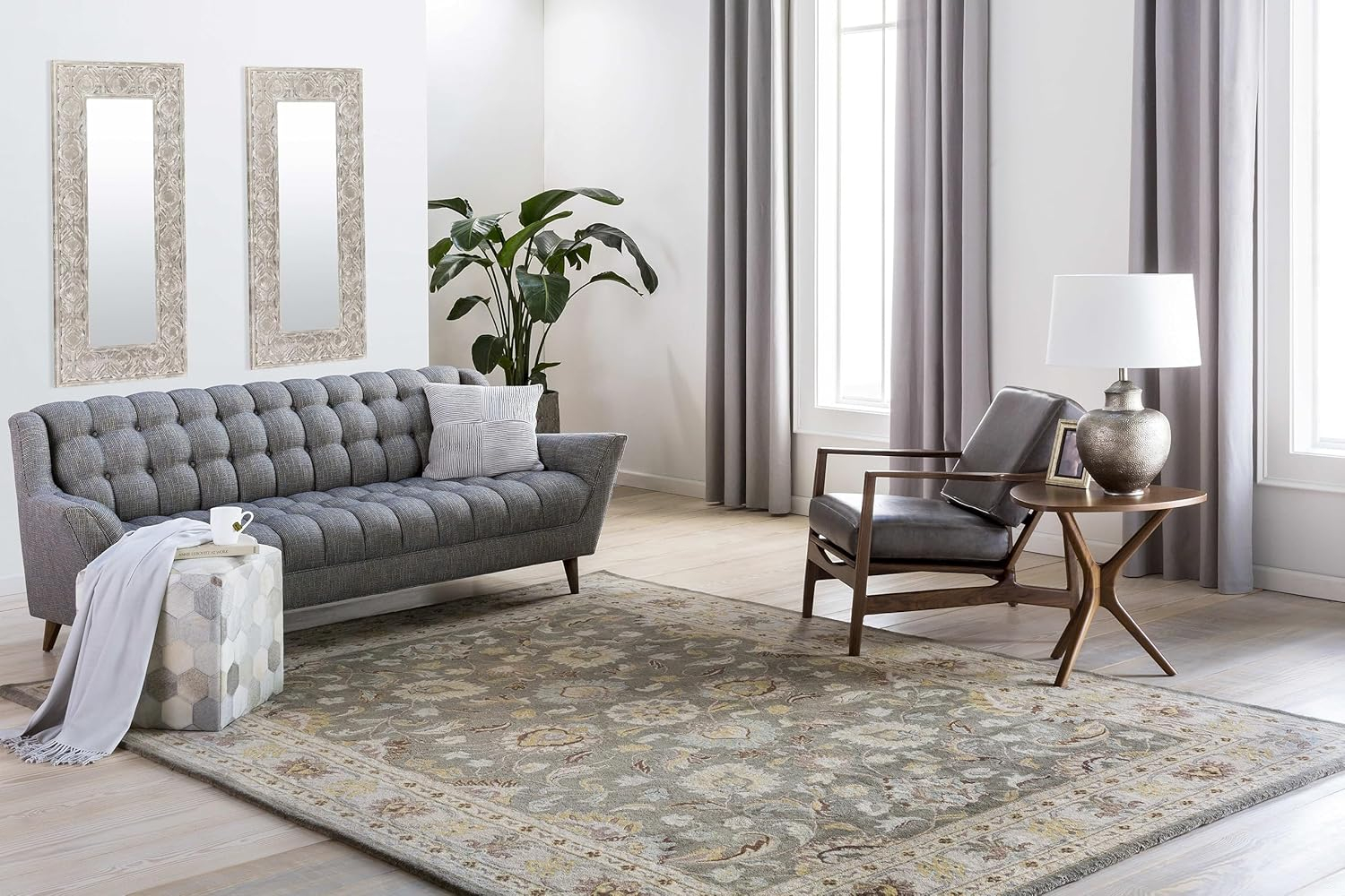 Mark&Day Area Rugs, 9x12 Paris Traditional Khaki Area Rug (9' x 12')