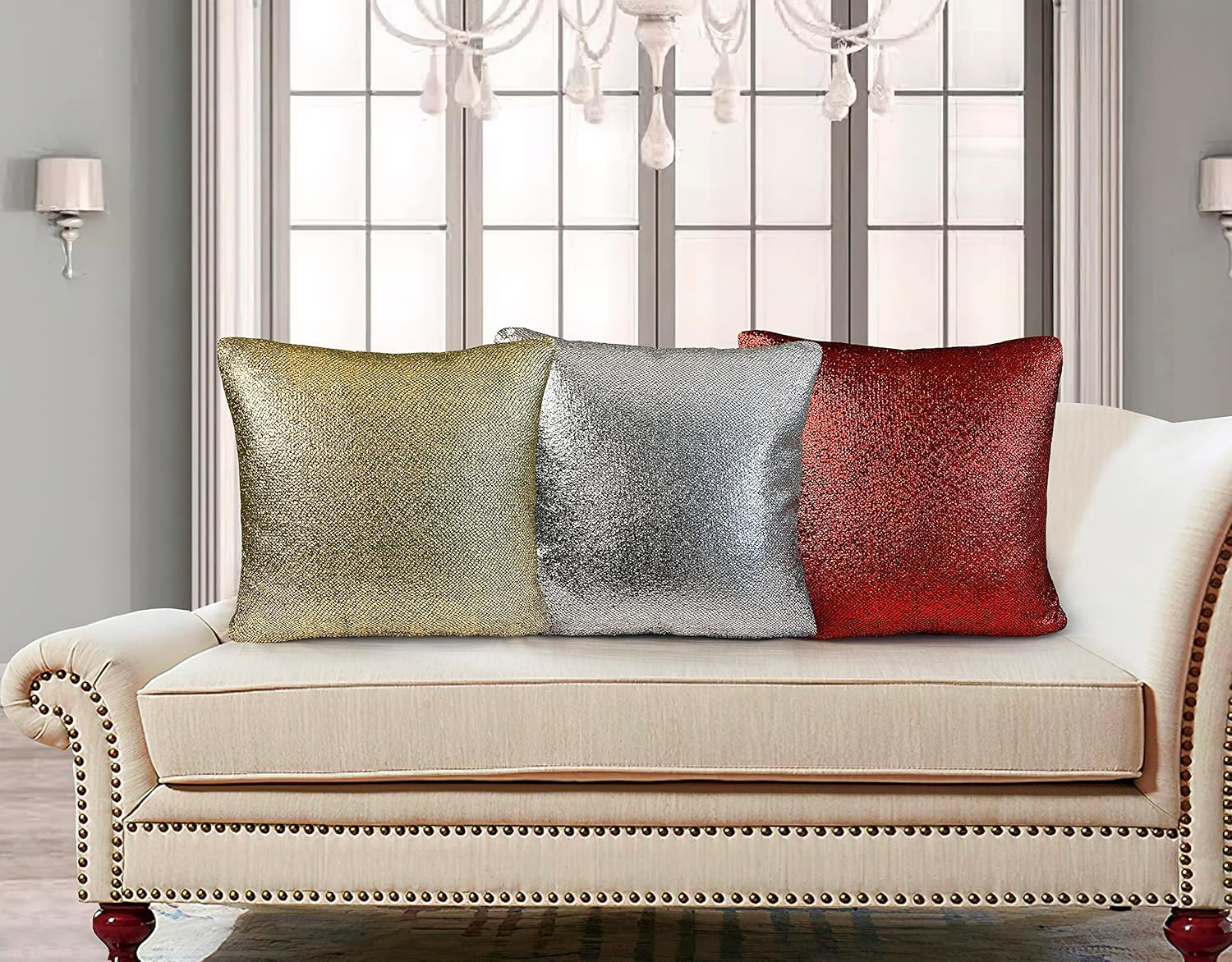 Violet Linen Reversible Throw Pillow