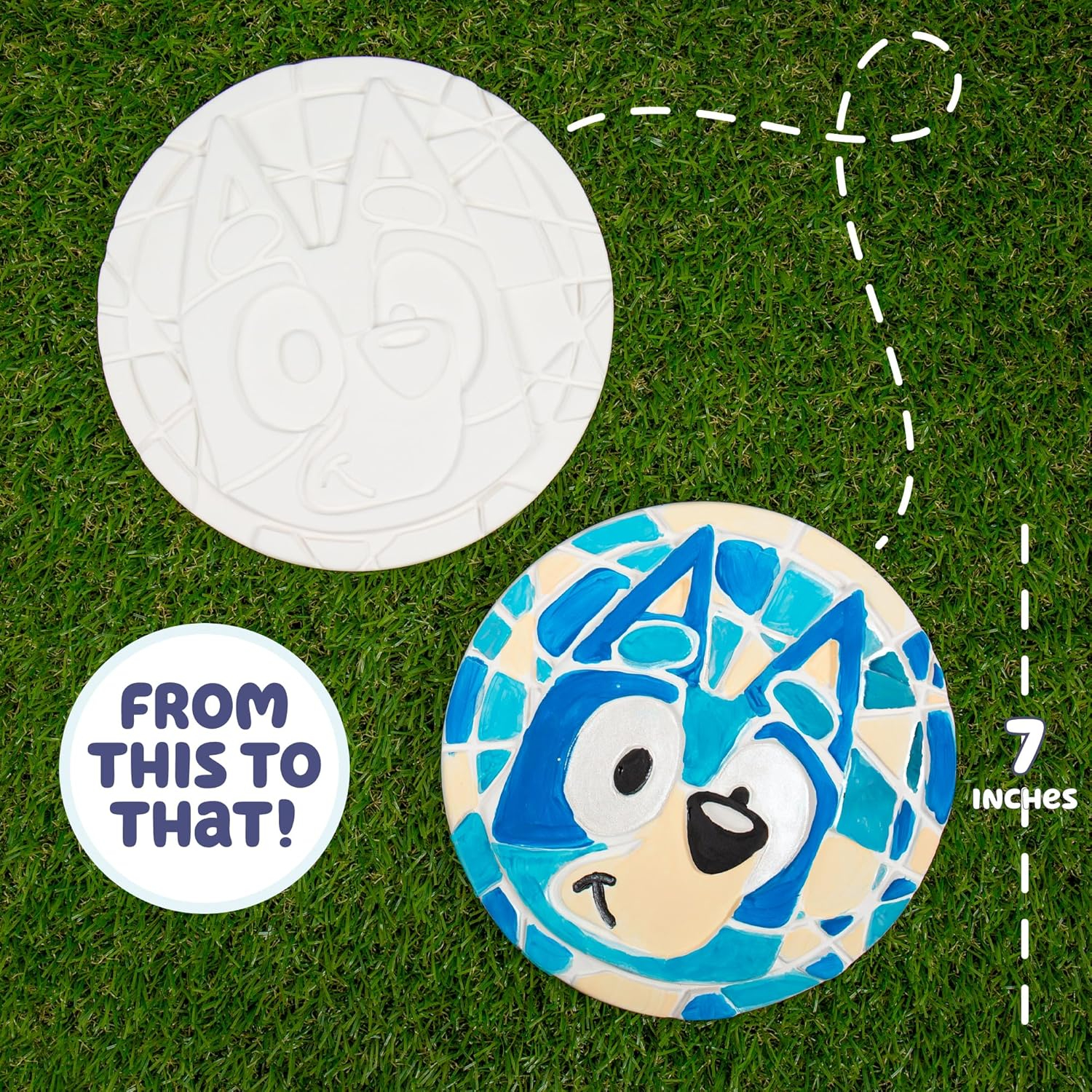 Bluey Ceramic Stepping Stone Painting Kit for Kids