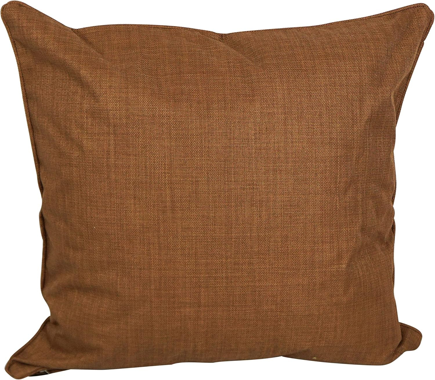 Mocha 25" Double-Corded Spun Polyester Square Floor Pillows, Set of 2