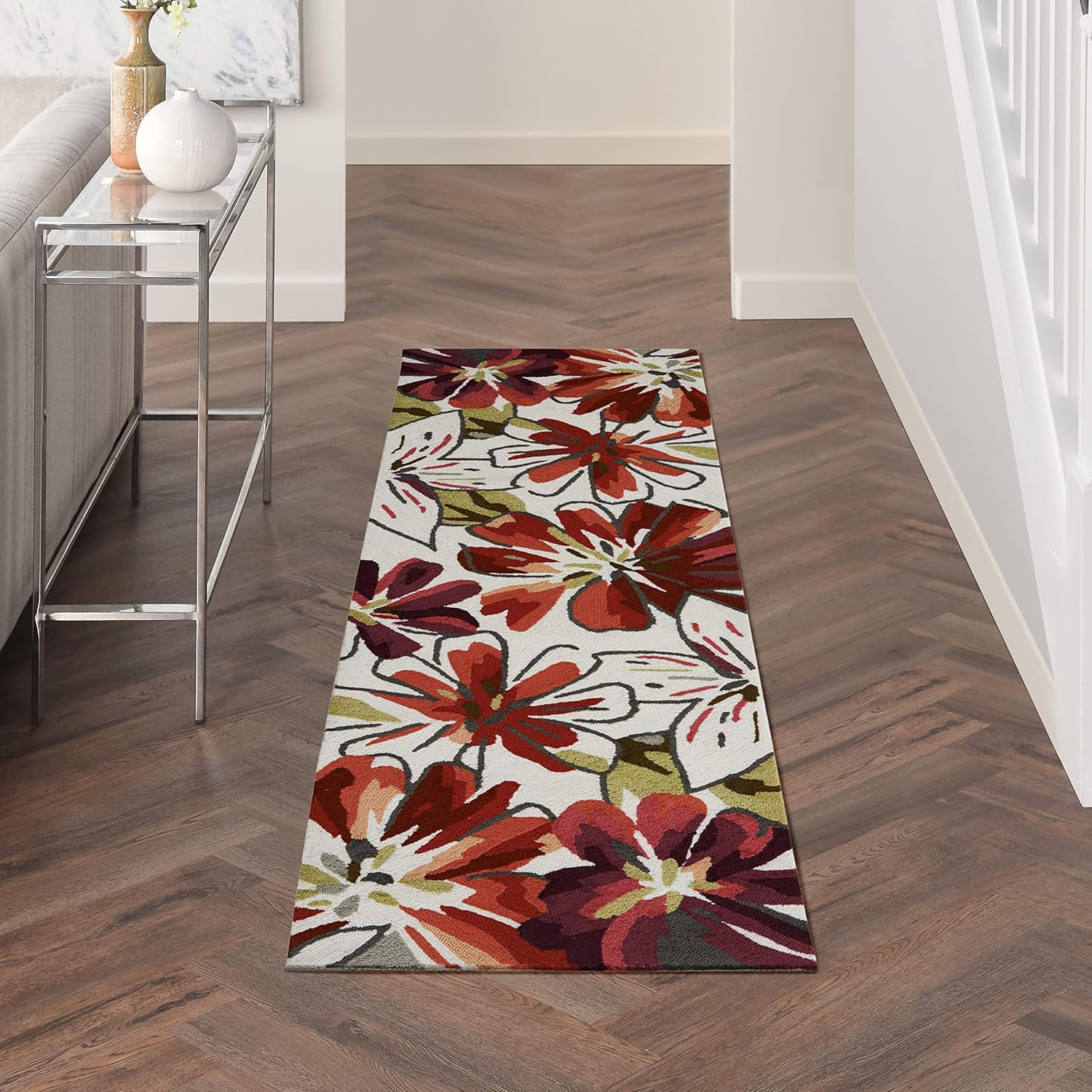Nourison Fantasy Floral Ivory 1'9" x 2'9" Area Rug, (2x3)