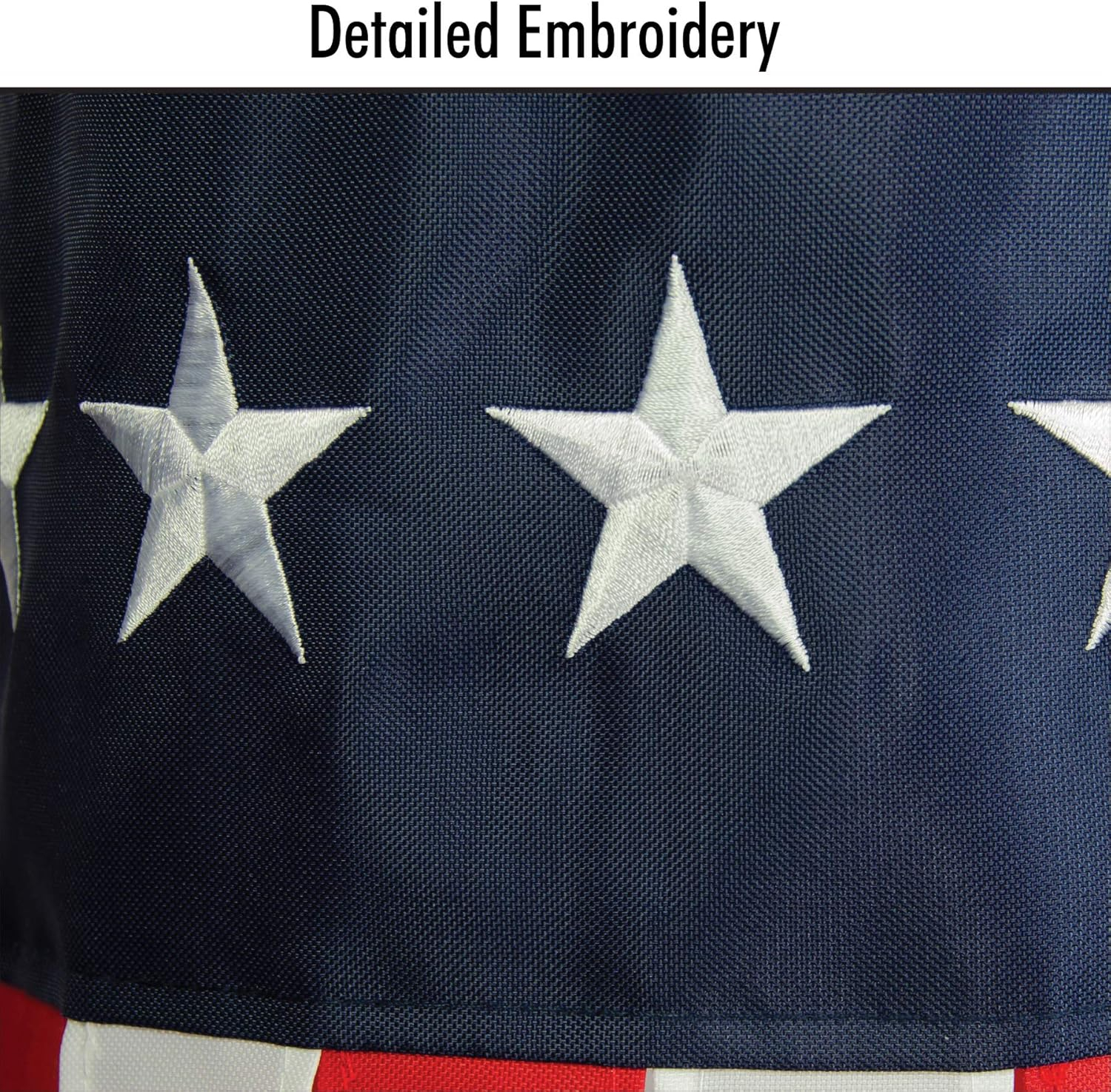 Patriotic Stars and Stripes Embroidered 60" Polyester Windsock
