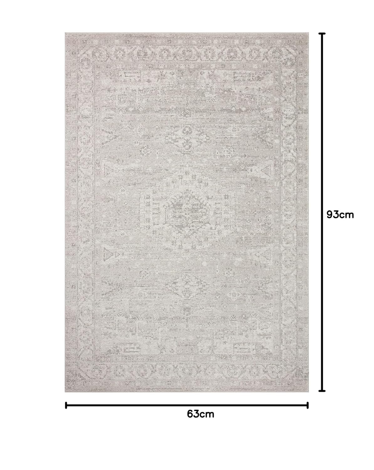 Loloi II Odette Silver / Ivory 5'-3" x 7'-9" Area Rug