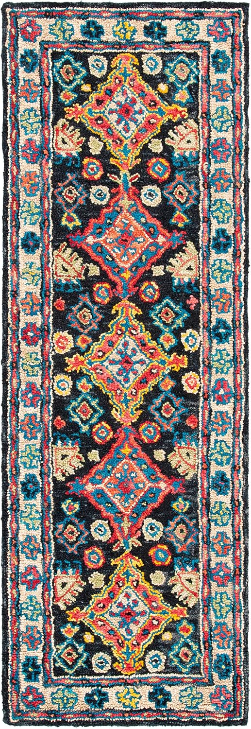 SAFAVIEH Aspen APN521H Handmade Charcoal / Blue Rug