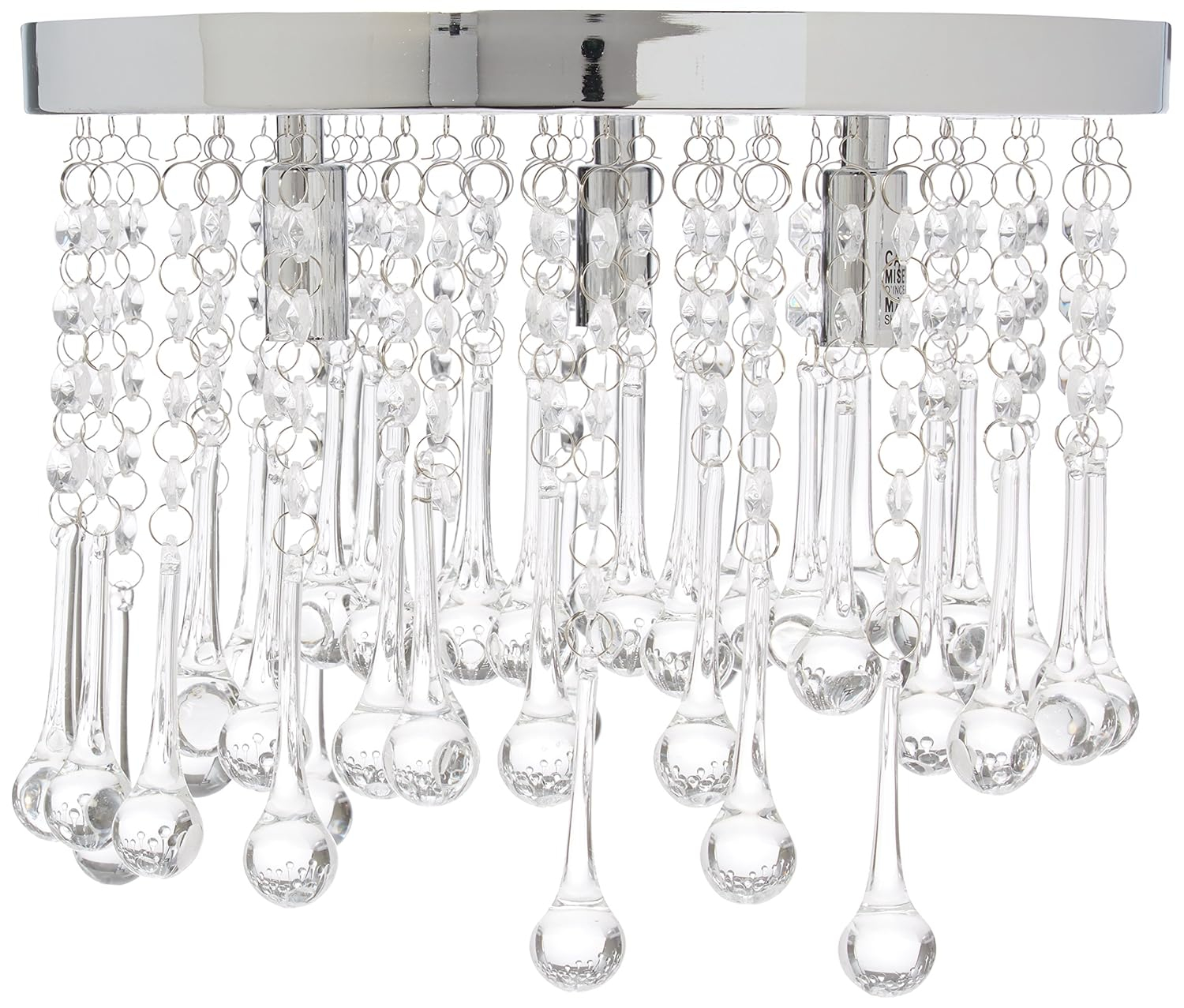 Madison Crystal Chrome 3-Light Flush Mount Ceiling Fixture