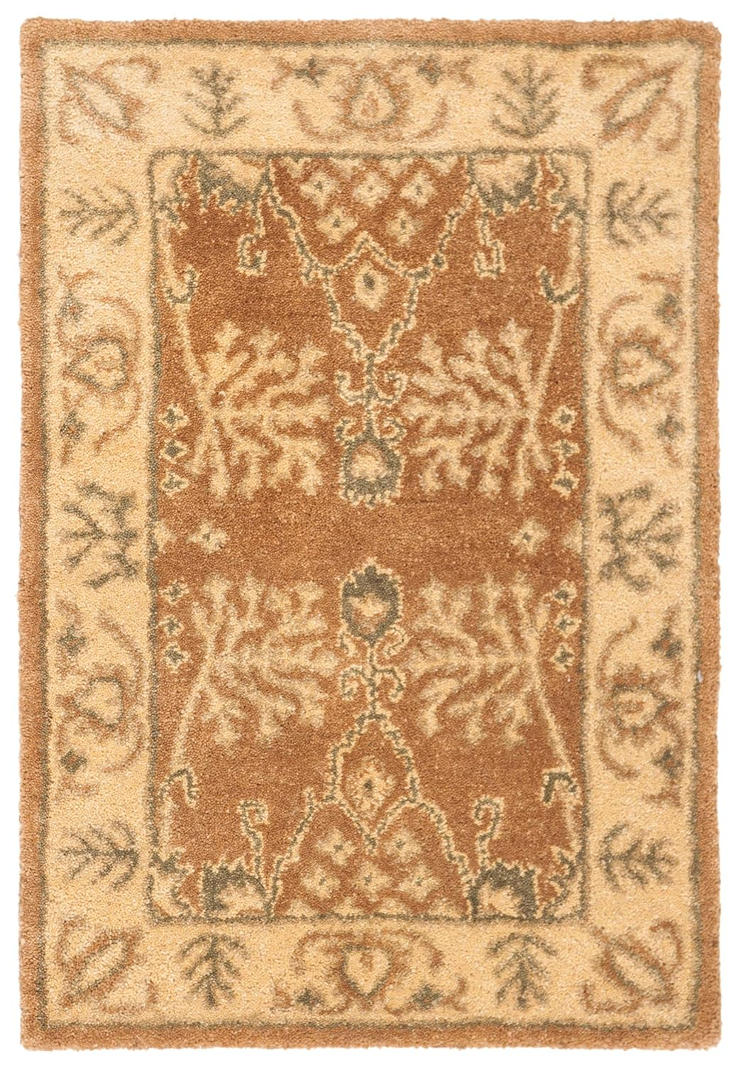 SAFAVIEH Bergama Tarah Oriental Wool Area Rug, Light Brown/Beige, 2' x 3'