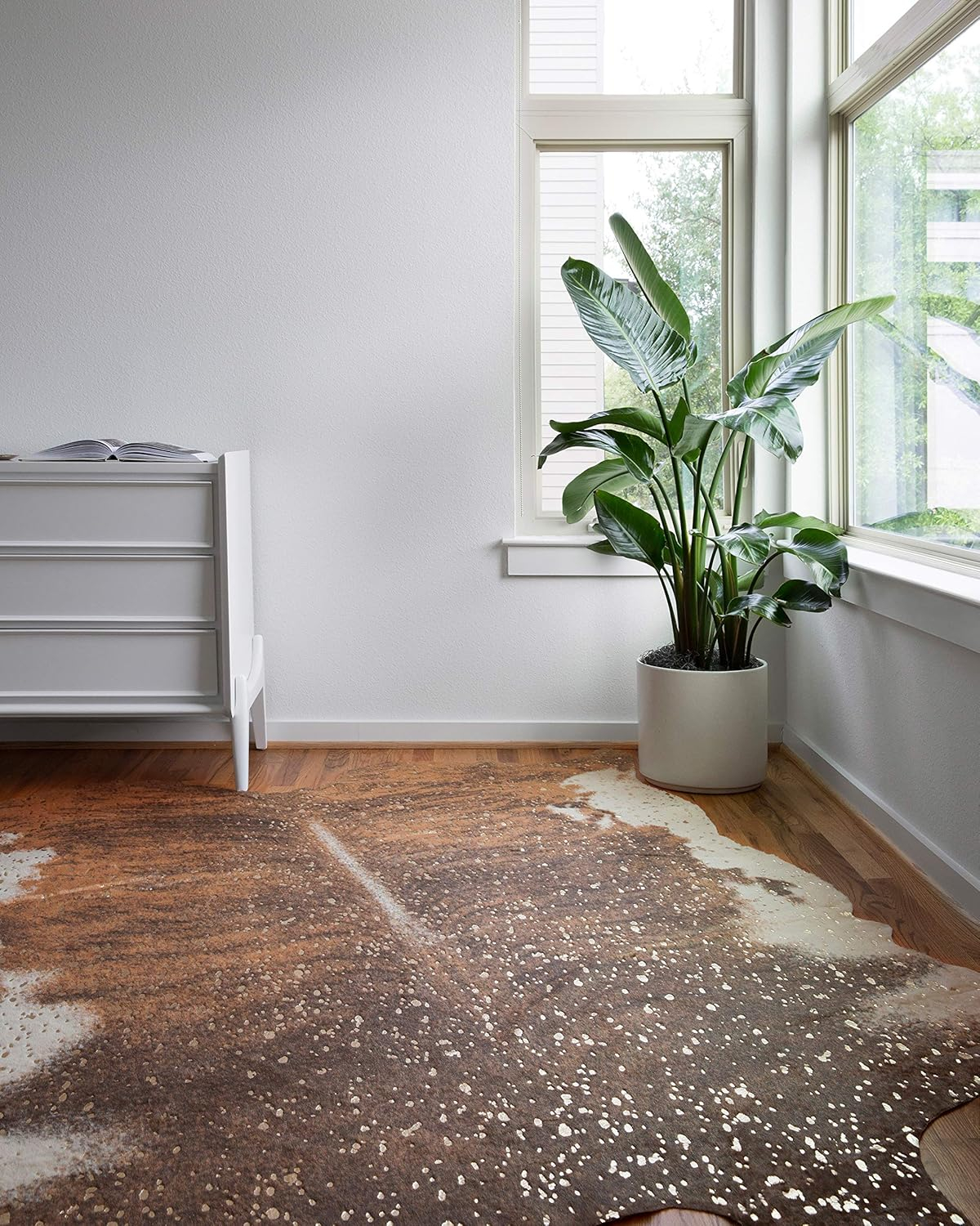 Loloi II Bryce Faux Cowhide Walnut / Champagne Area Rug