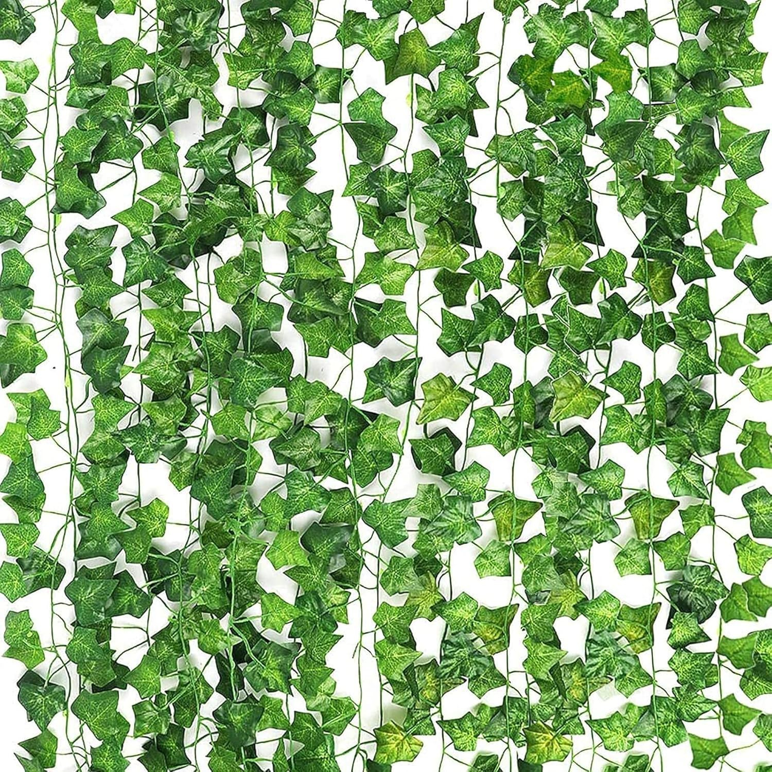 CEWOR 14 Pack 98 Feet Fake Ivy Leaves Artificial Garland Greenery Hanging Plant Vine for Bedroom Wall Decor Wedding Party Room Aesthetic Stuff