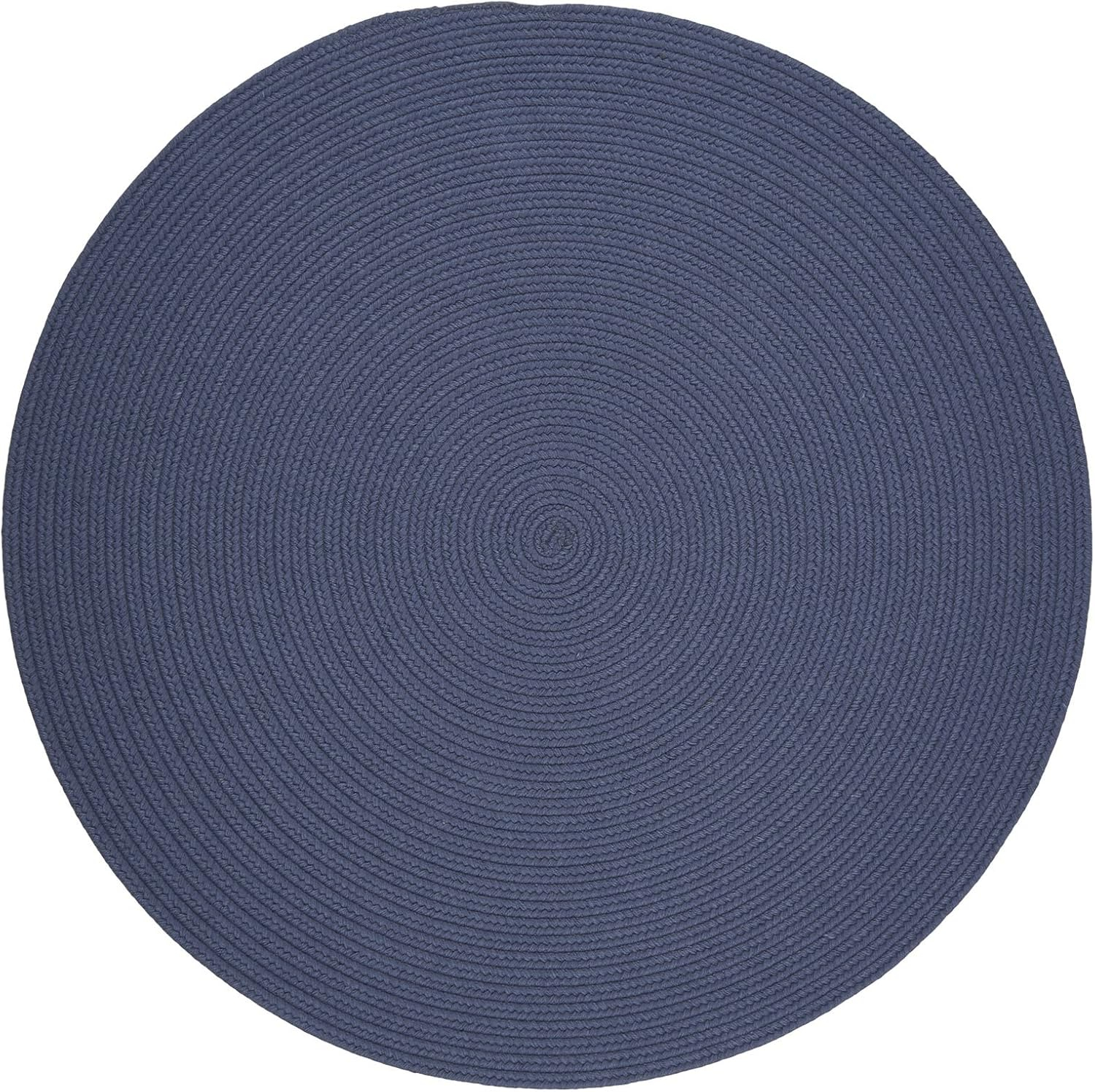 Rhody Rug Solid Sailor Blue Wool 4' Round