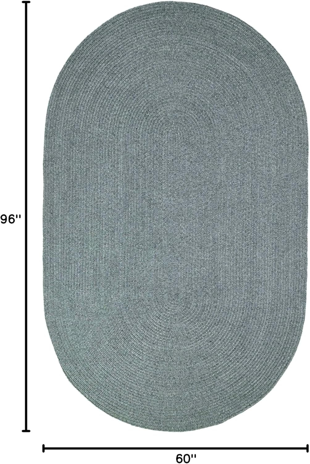 Superior Jute Oval Indoor Area Rug, Lagoon Breeze