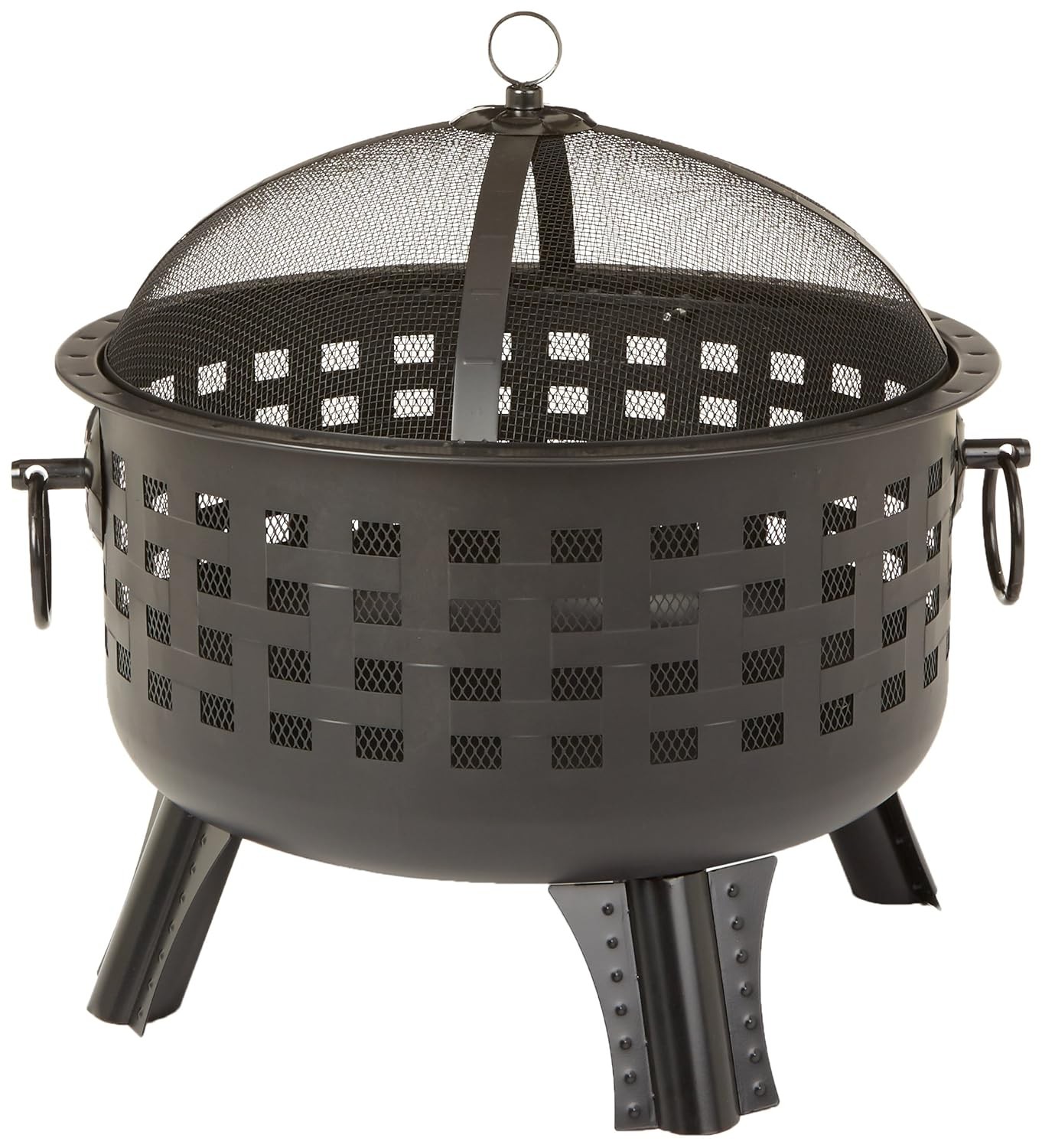Amazon Basics 27 inch Steel Round Lattice Fire Pit