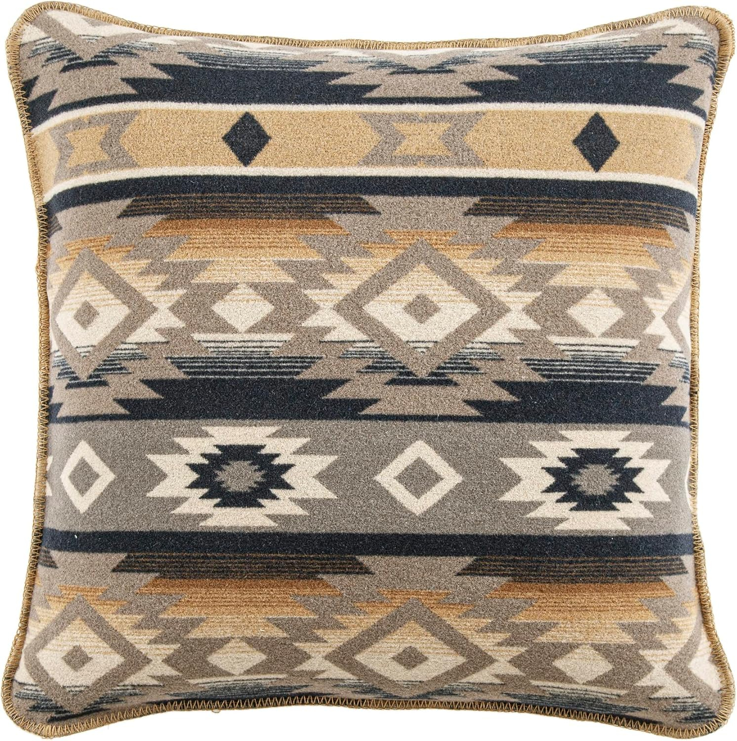 Paseo Road by HiEnd Accents Taos Wool Blend Yarn Dye Aztec Design Southwestern Lodge Throw Pillow
