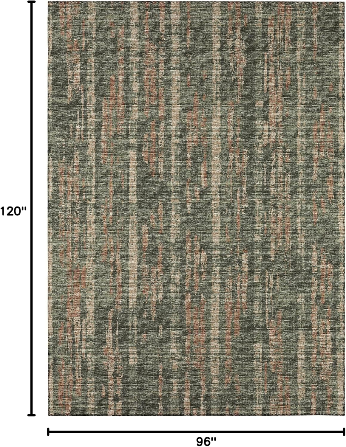 Addison Rugs Indoor/Outdoor Rylee Modern Stripes Washable Rug 8' x 10' - Green