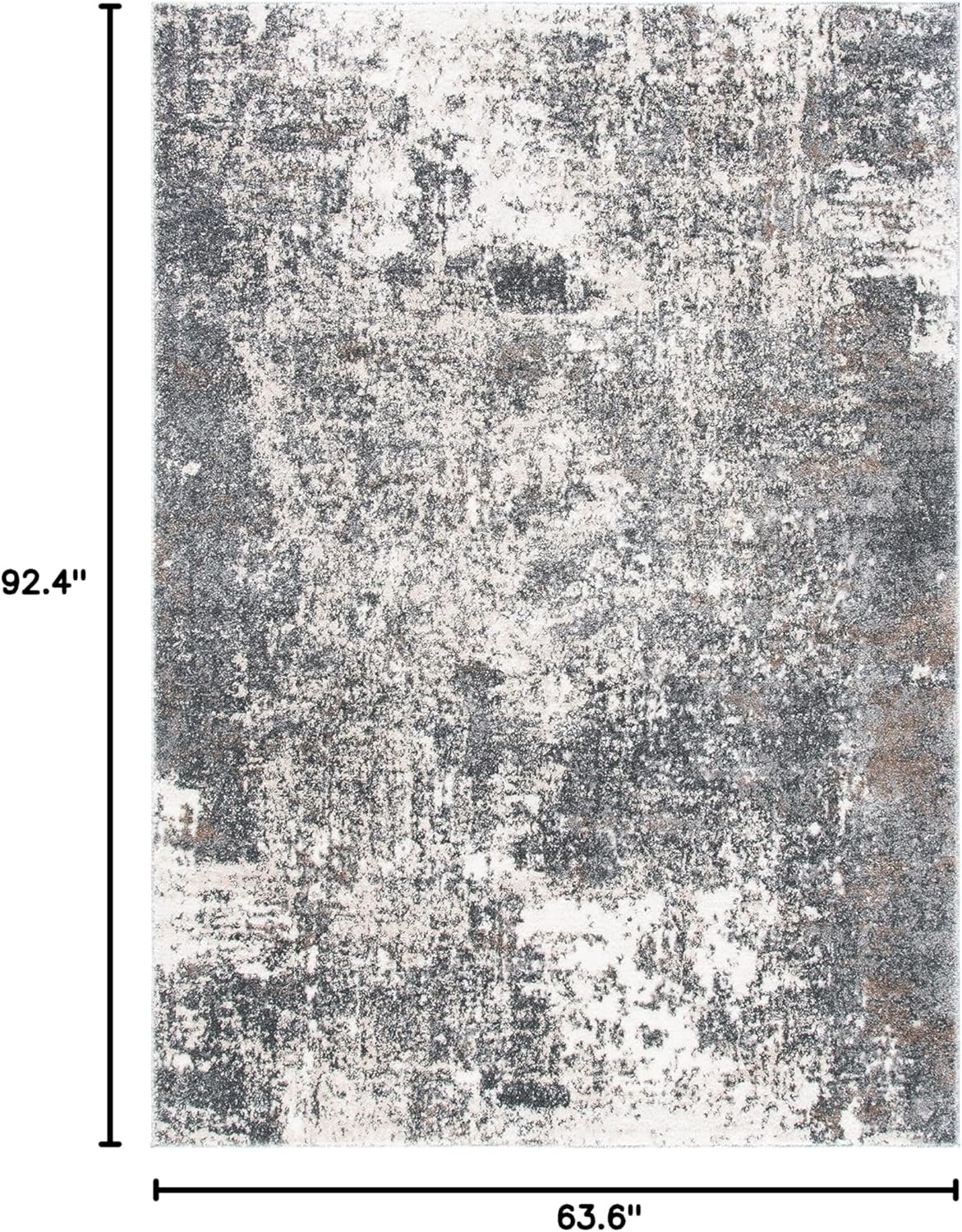 SAFAVIEH Aston Mackenzie Abstract Area Rug, Grey/Ivory, 5'3" x 7'7"