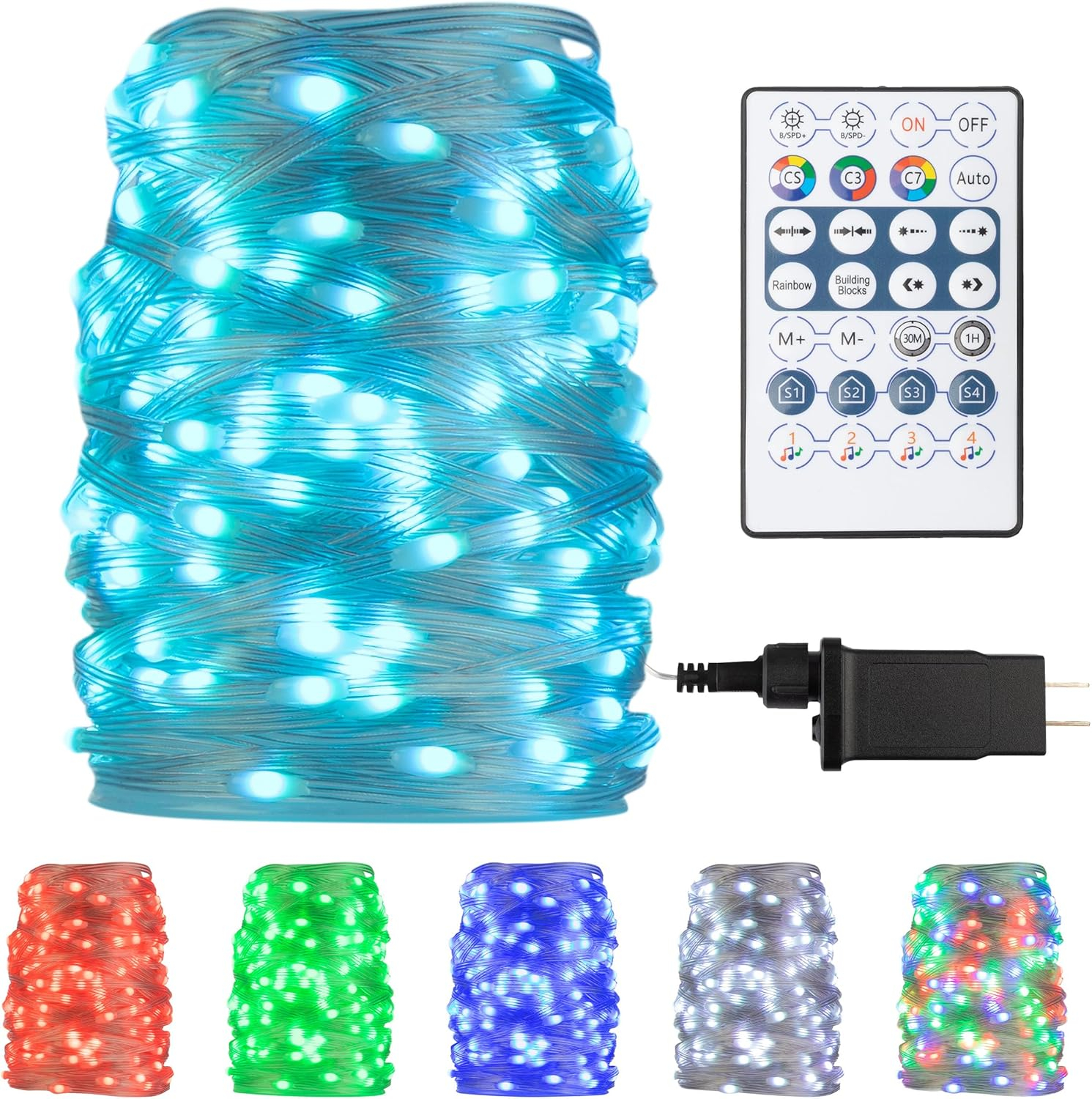 Pure Garden 72ft 200 LED Color Changing Outdoor Rope Lights with Remote