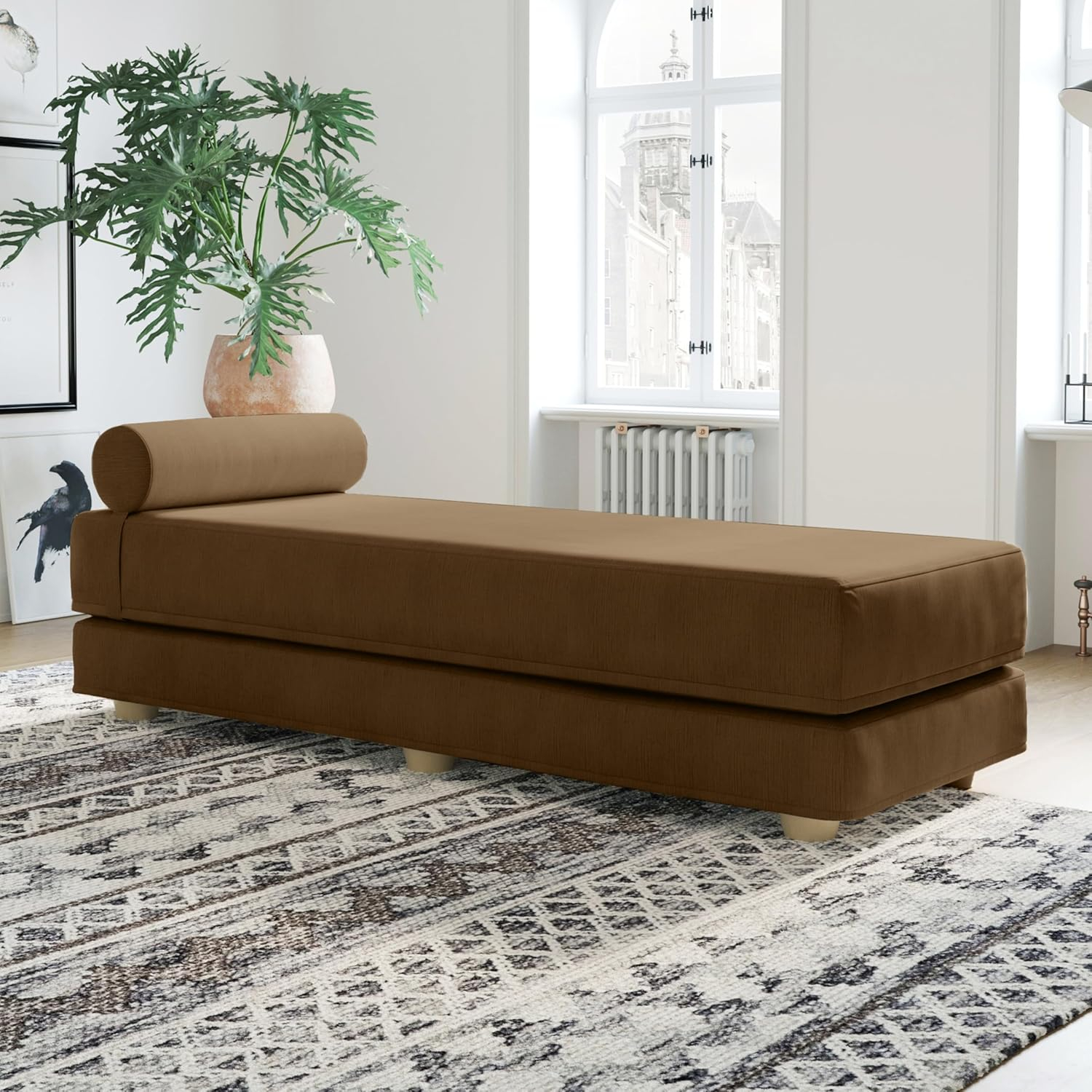Jaxx Bean Bags Jaxx Artemis Daybed Queen Size Convertible Sleeper Coffee