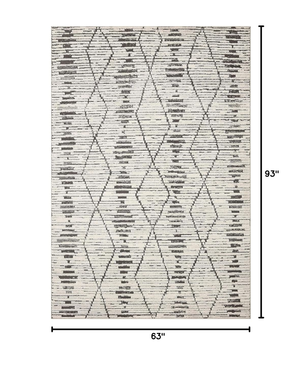 Loloi II Kamala Charcoal / Dove 5'-3" x 7'-9" Area Rug