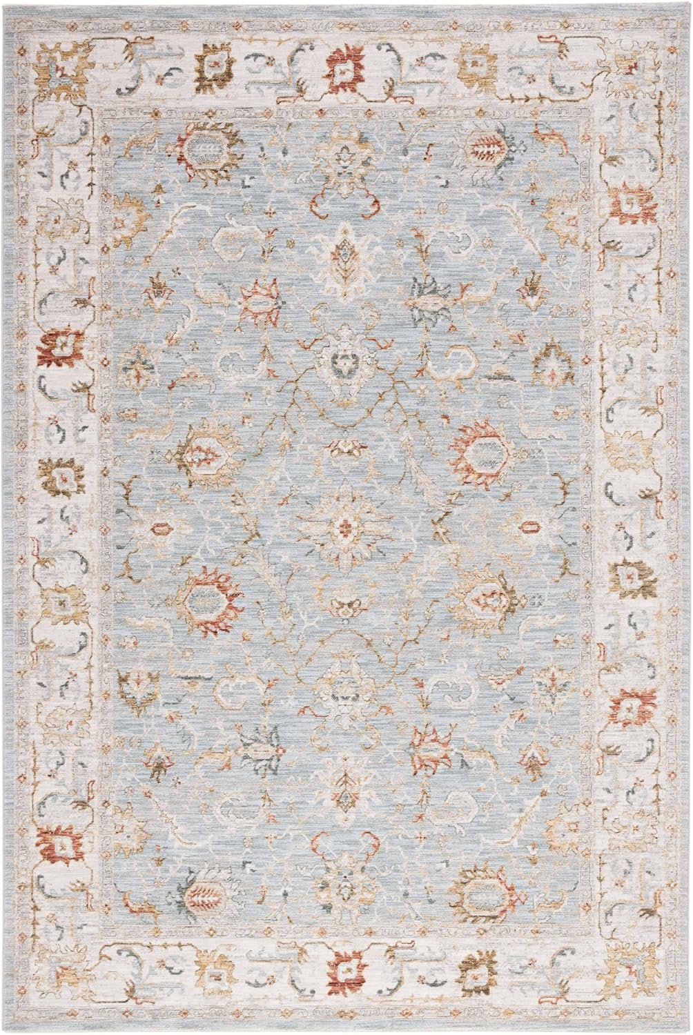 Hamilton HLT102 Power Loomed Area Rug - Blue/Gold - 5'3"x7'6" - Safavieh.