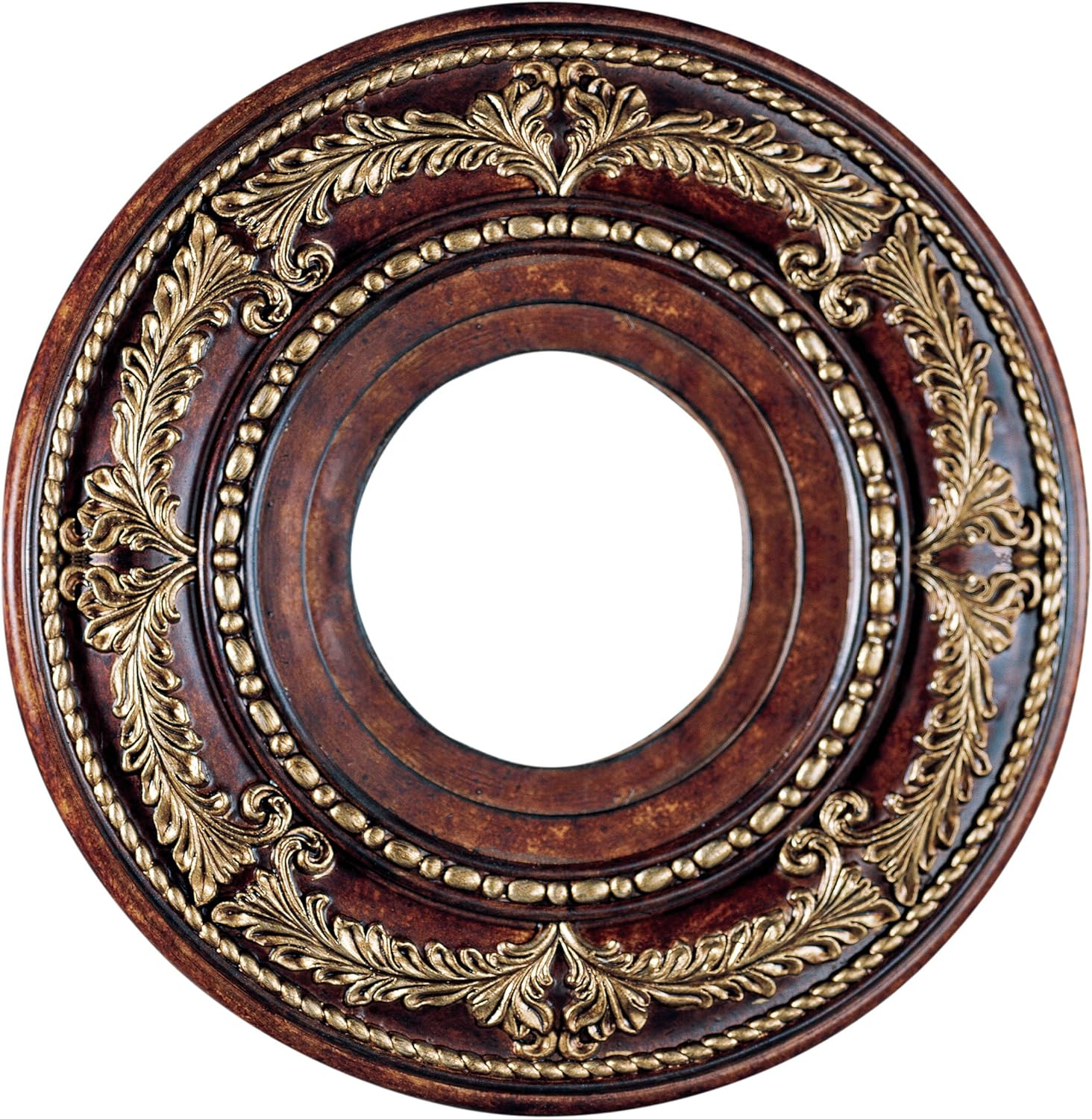 8204-63-Livex Lighting-Versailles - Ceiling Medallion in Style - 12 Inches wide by 1 Inch high-Verona Bronze/Aged Gold Leaf Finish