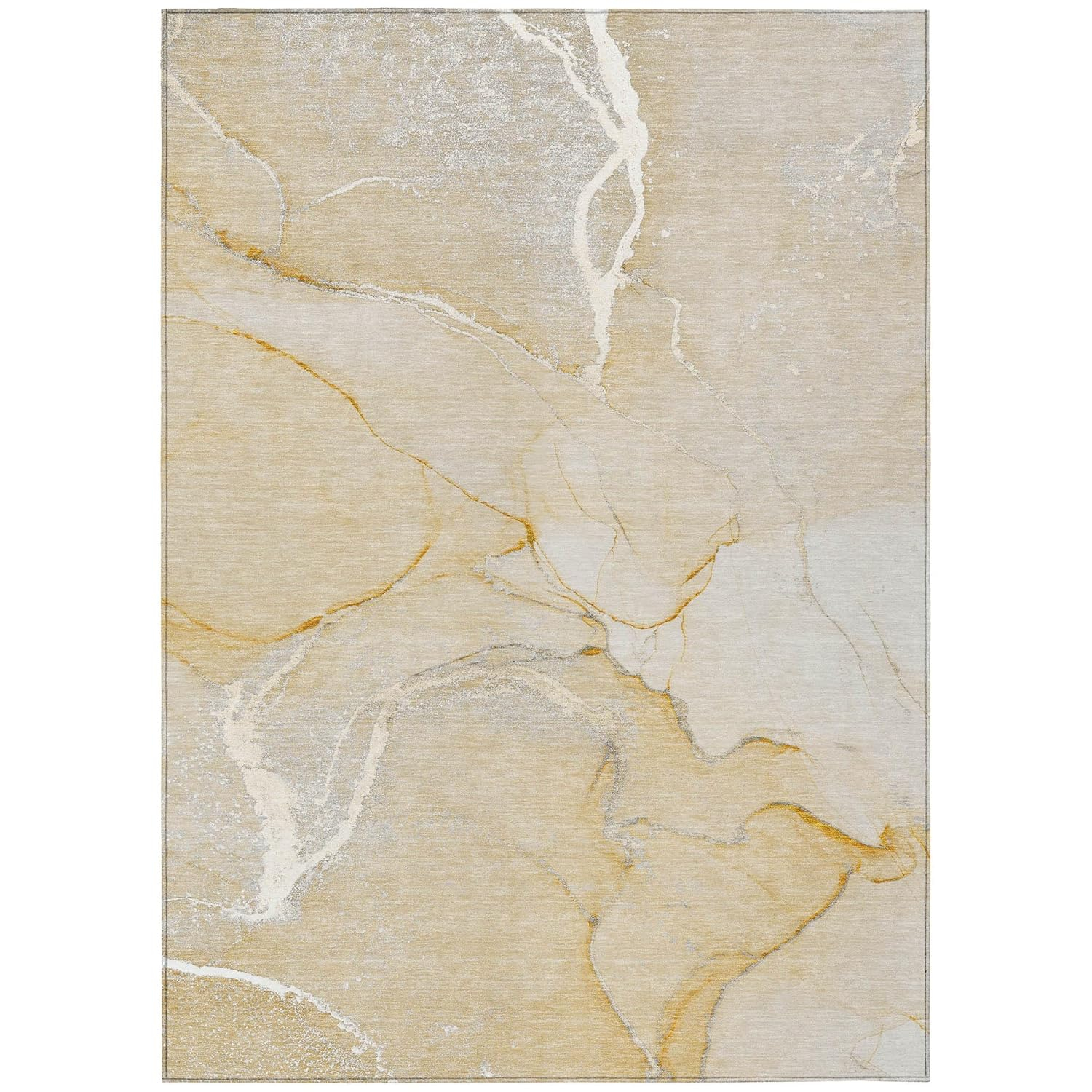 Addison Rugs Chantille Indoor/Outdoor Transitional Watercolors Beige Washable Rectangle Rug, 8' x 10'