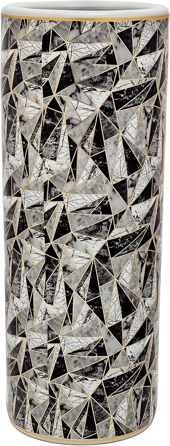24" Marble & Gold Design Umbrella Stand