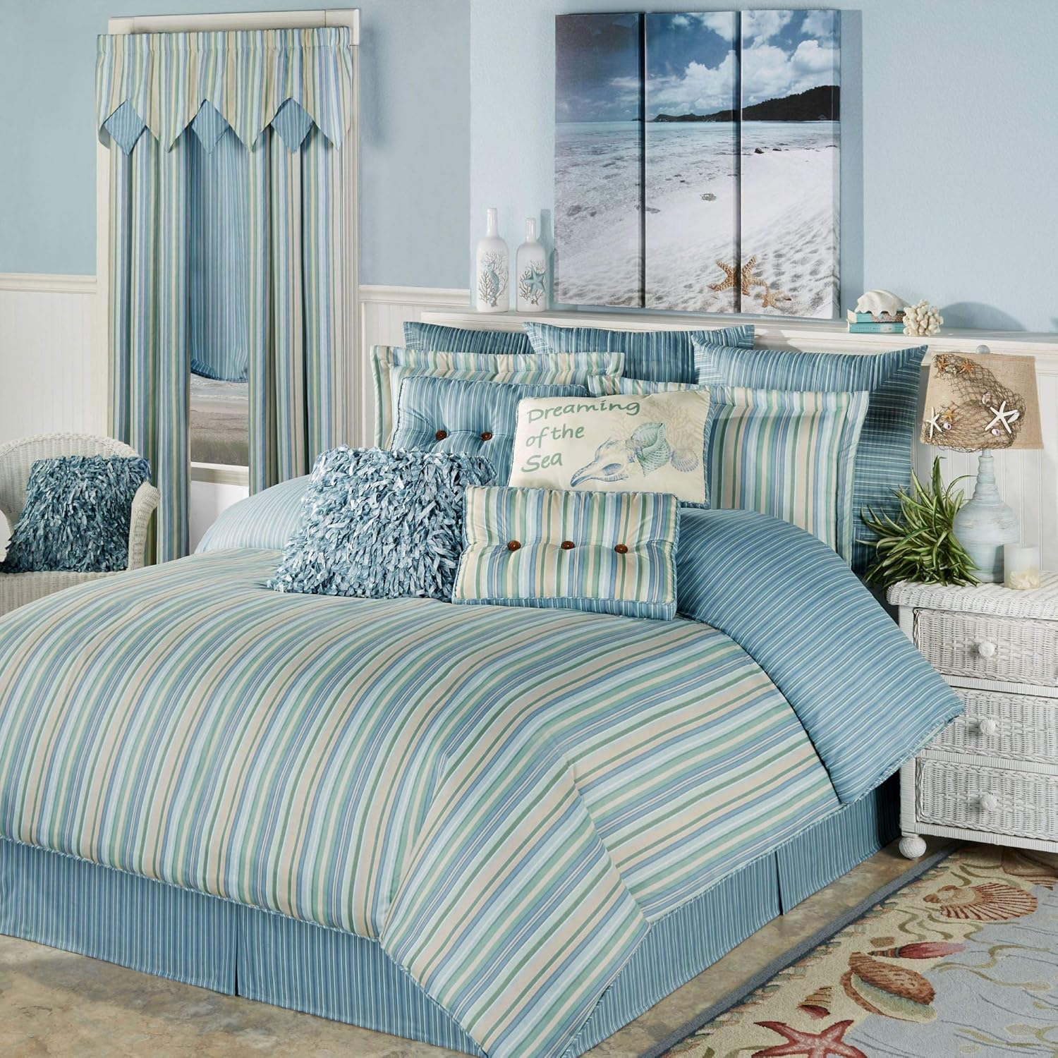 Touch of Class Clearwater Comforter Set Multi Cool Comforter Set Queen