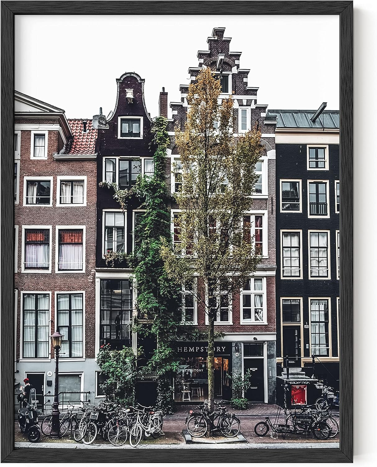 HAUS AND HUES Amsterdam Print Vintage City Posters Amsterdam Printing Retro Vintage Travel Posters Travel Art Netherlands Poster Art Amsterdam Dutch Home UNFRAMED 12” x 16” (Amsterdam Street)