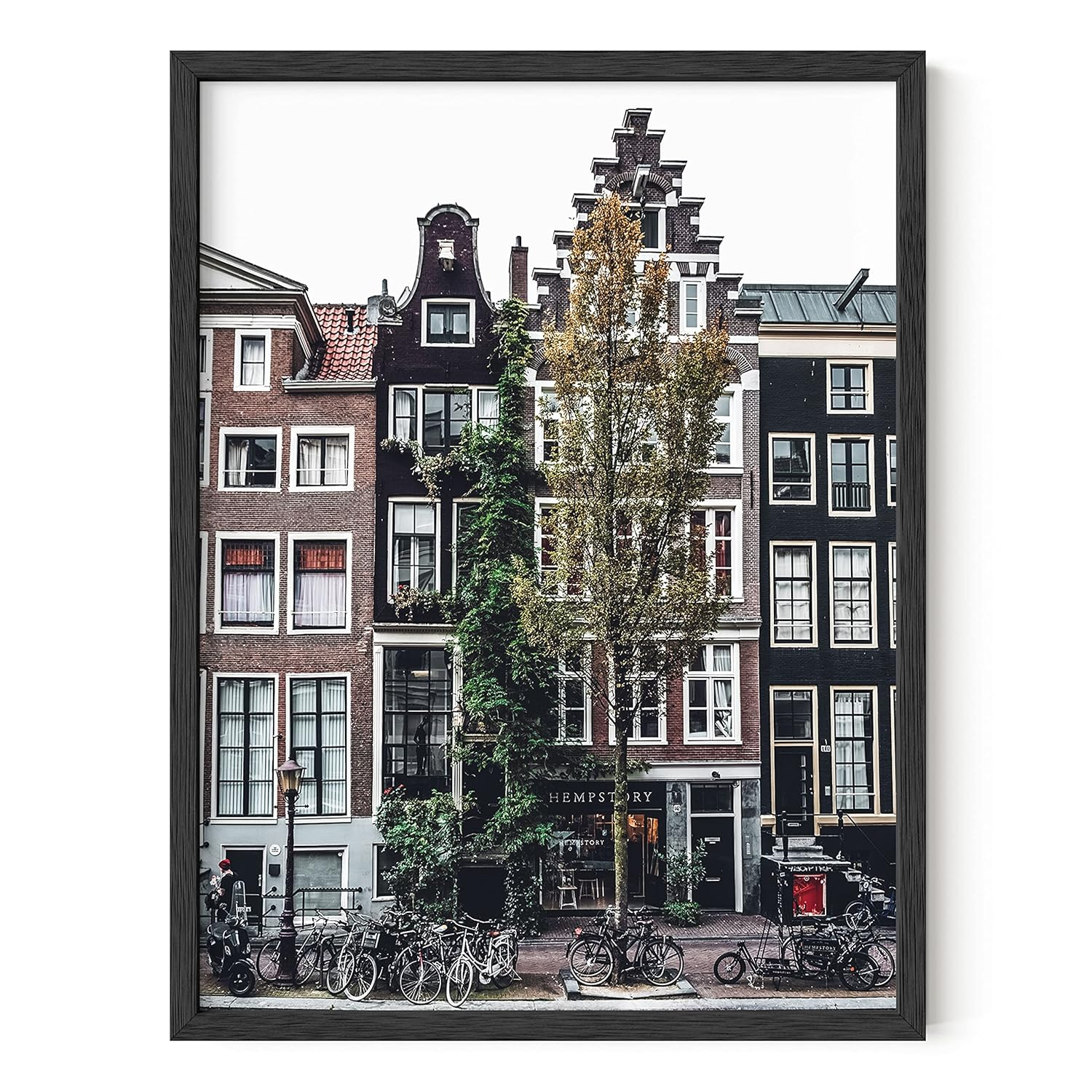 HAUS AND HUES Amsterdam Print Vintage City Posters Amsterdam Printing Retro Vintage Travel Posters Travel Art Netherlands Poster Art Amsterdam Dutch Home UNFRAMED 12” x 16” (Amsterdam Street)
