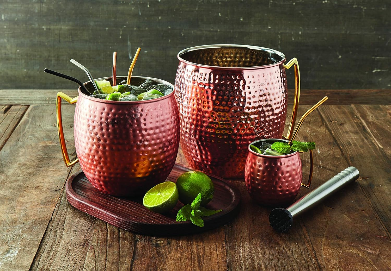American Metalcraft CM192H Jumbo Hammered Copper Moscow Mule Mug, 192-Ounces