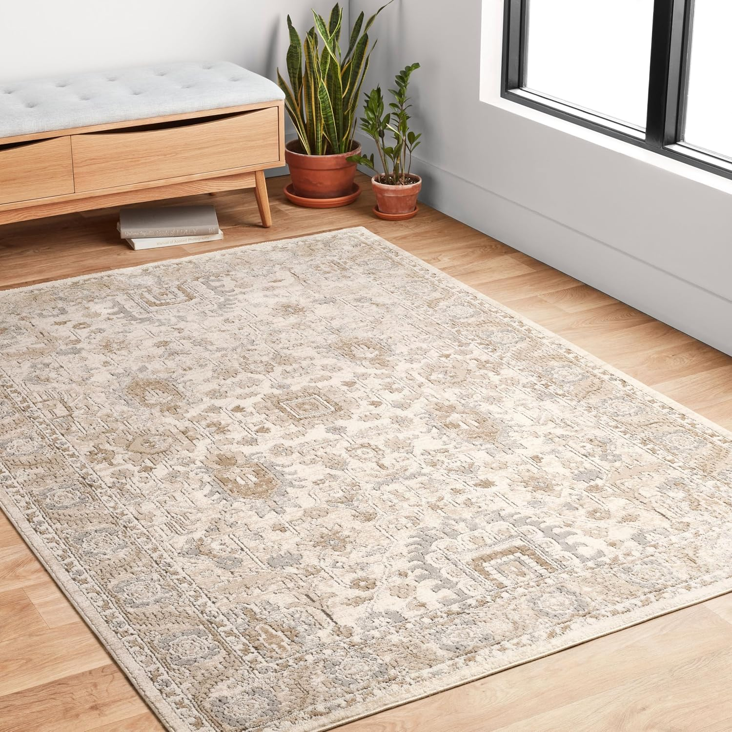 Loloi Teagan Ivory / Sand 9'-9" x 13'-6" Area Rug