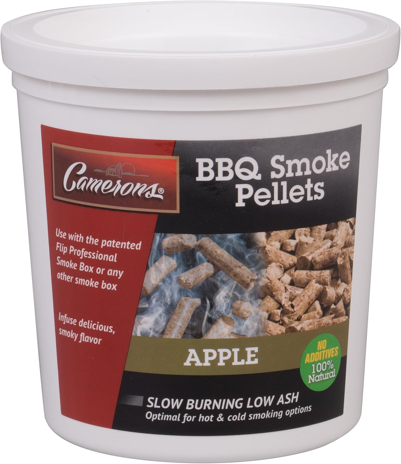 Camerons Smoking Wood Pellets (Apple, 1 Pint)- Kiln Dried BBQ Pellets- 100% All Natural Barbecue Smoker Chips- for Pellot Smokers and Pellet Grills - Easy Combustion, Infuse Smokey Flavor