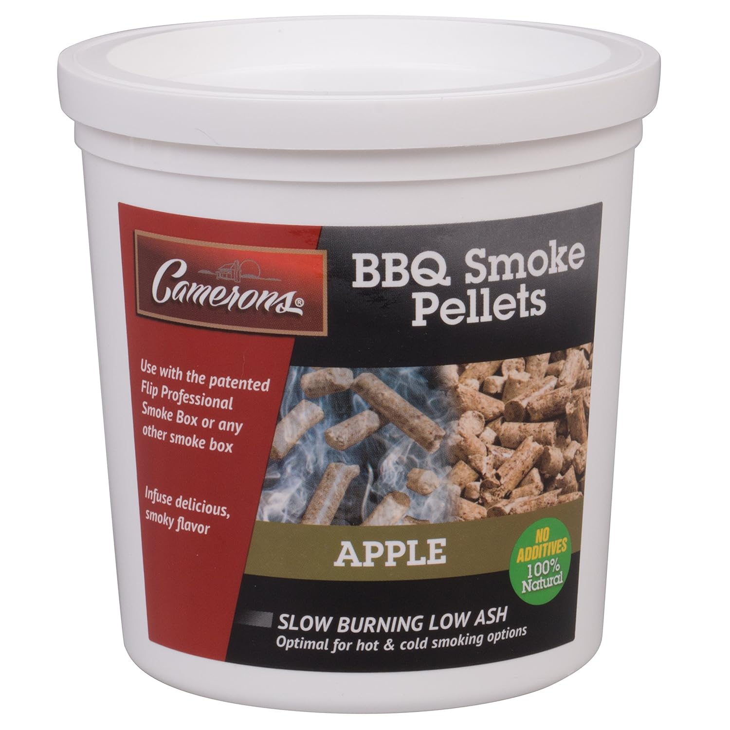 Camerons Smoking Wood Pellets (Apple, 1 Pint)- Kiln Dried BBQ Pellets- 100% All Natural Barbecue Smoker Chips- for Pellot Smokers and Pellet Grills - Easy Combustion, Infuse Smokey Flavor