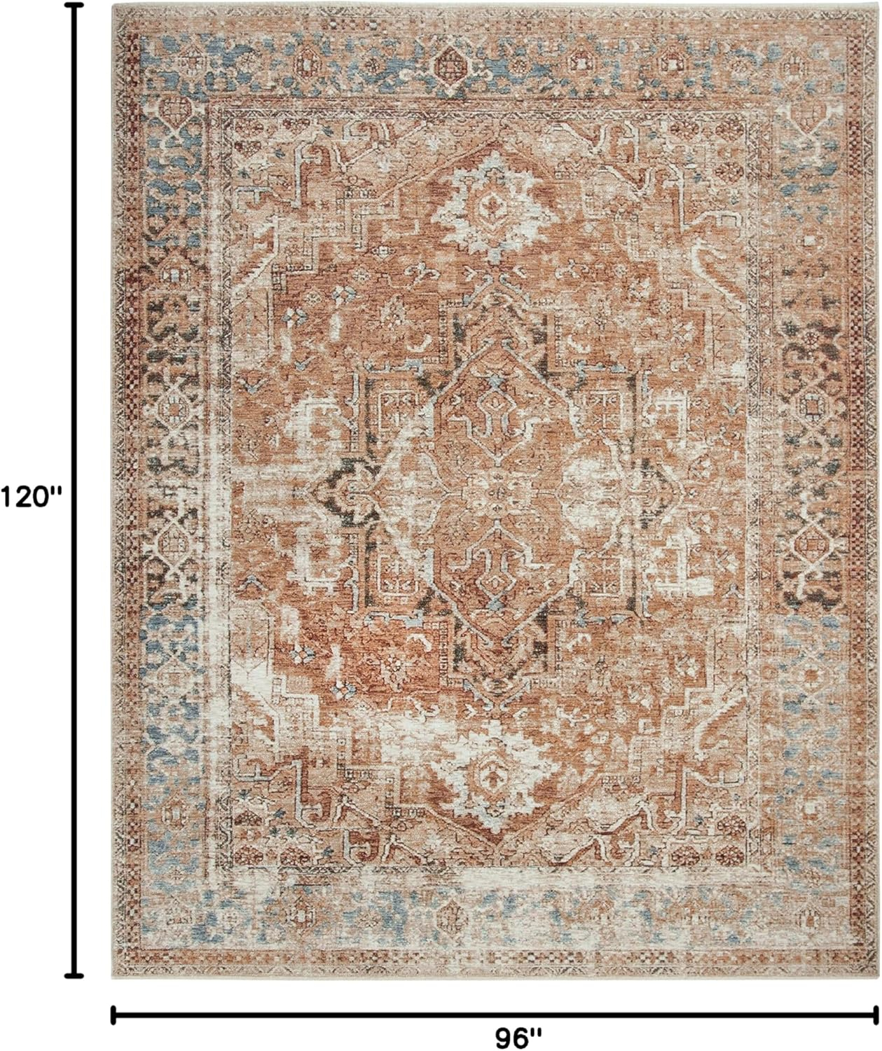Vintage Oushak VOS228 Power Loomed Area Rug - Beige/Ivory - 8'x10' - Safavieh.