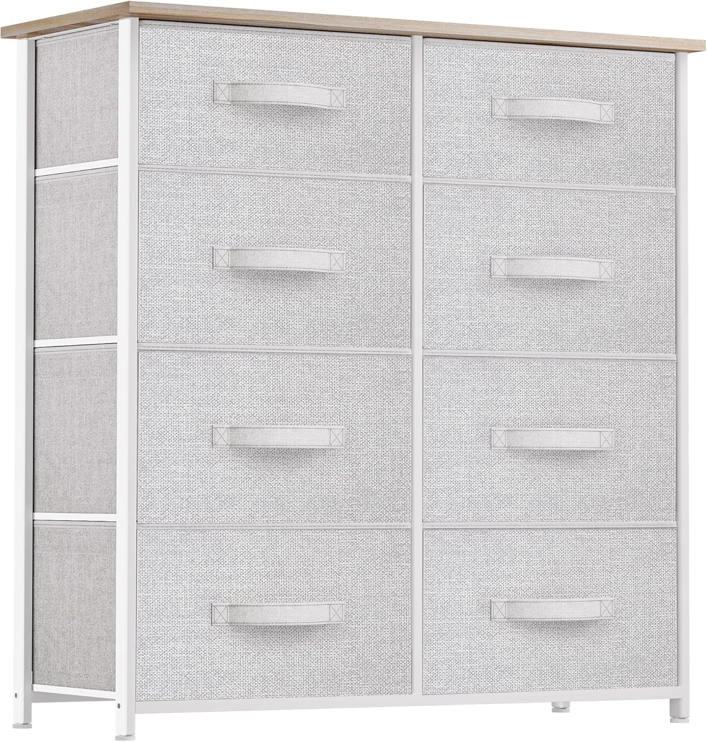 YITAHOME 8 Drawers Dresser - Fabric Storage Tower, Organizer Unit for Room, Living Room & Closets - Sturdy Steel Frame, Easy Pull Fabric Bins & Wooden Top