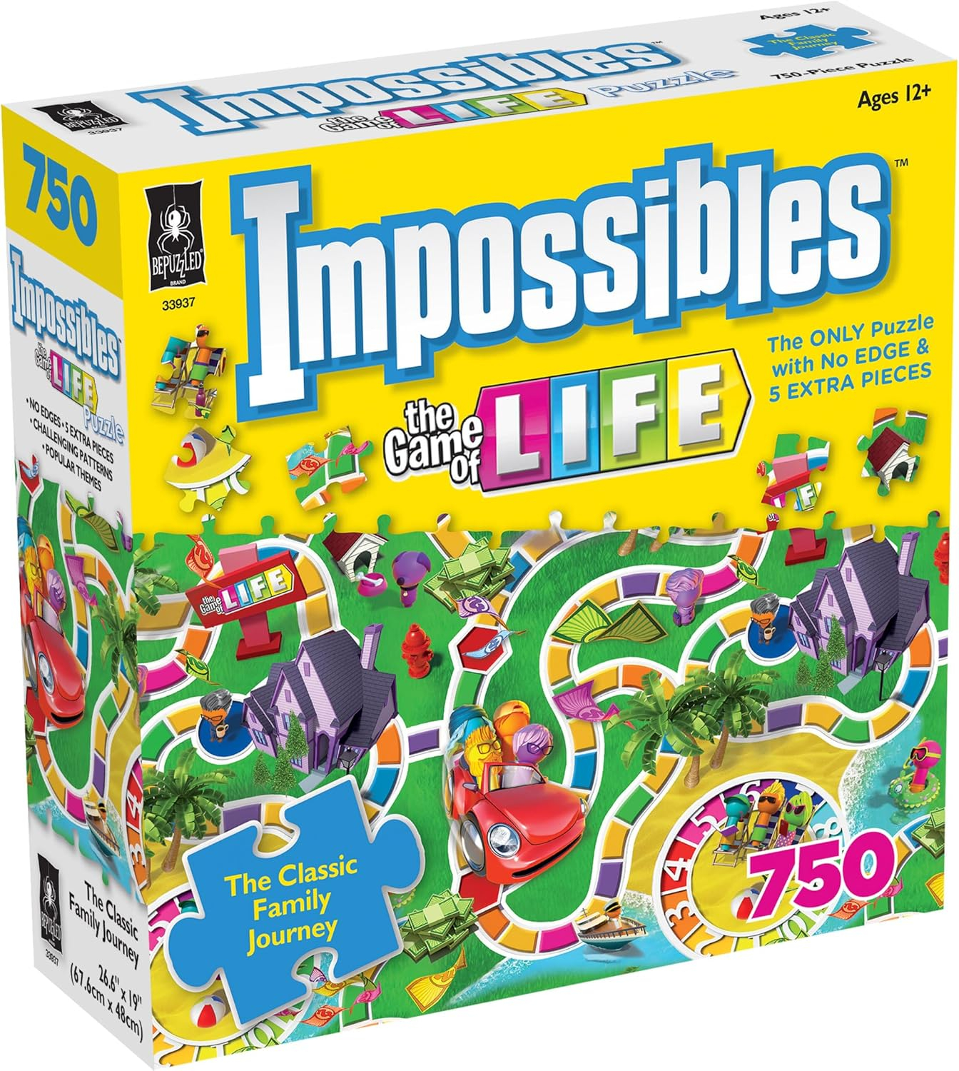 BePuzzled Impossibles Puzzle - Hasbro The Game of Life: 750 Pcs