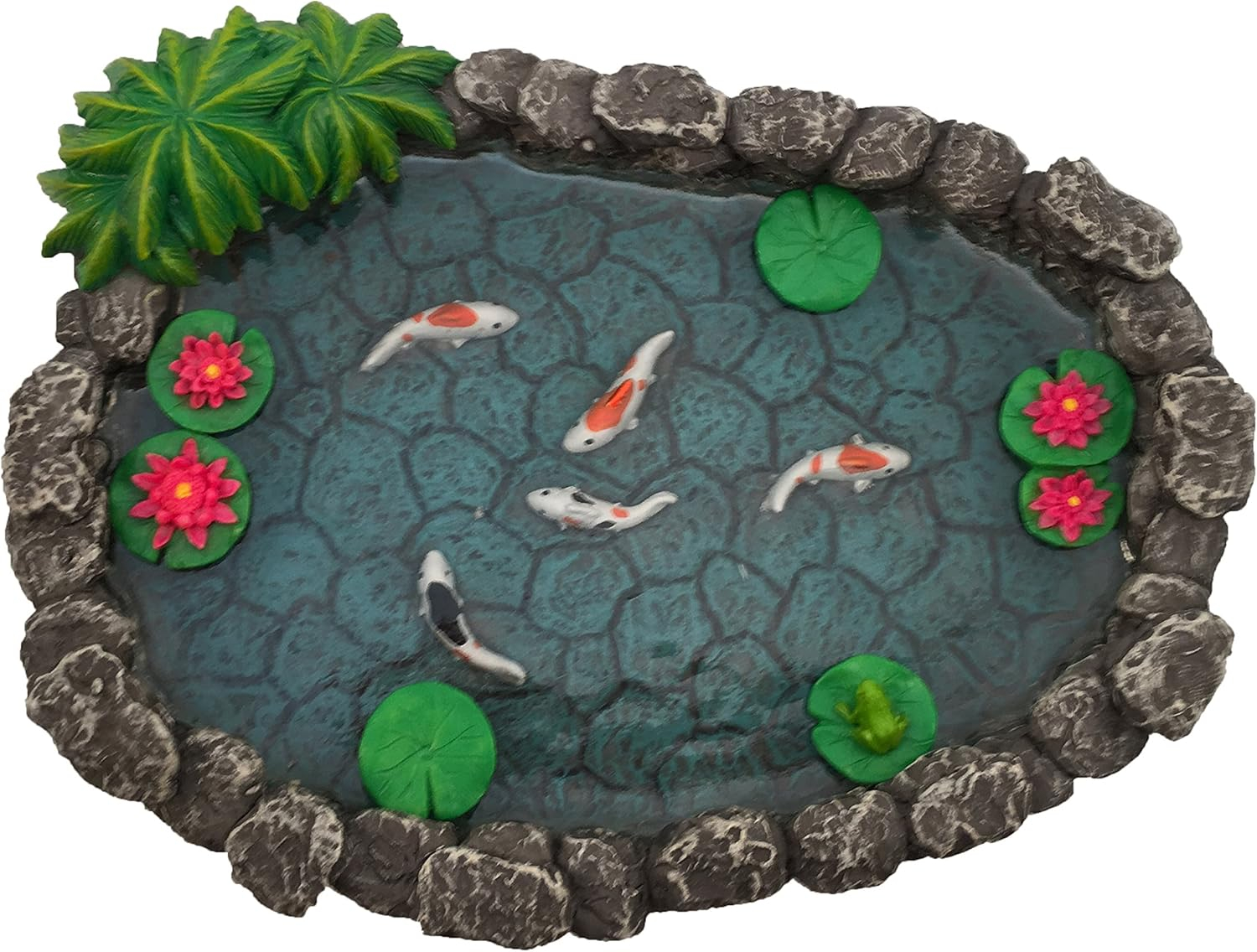 KOI Miniature Pond -  Koi Pond for a Fairy Garden.  A Miniature Pond for a Miniature Fairy Garden and Enchanted Garden Accessories by GlitZGlam