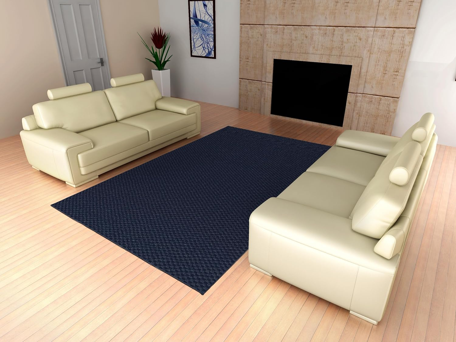 Garland Rug Medallion Navy Indoor Area Rug, 9' x 12'