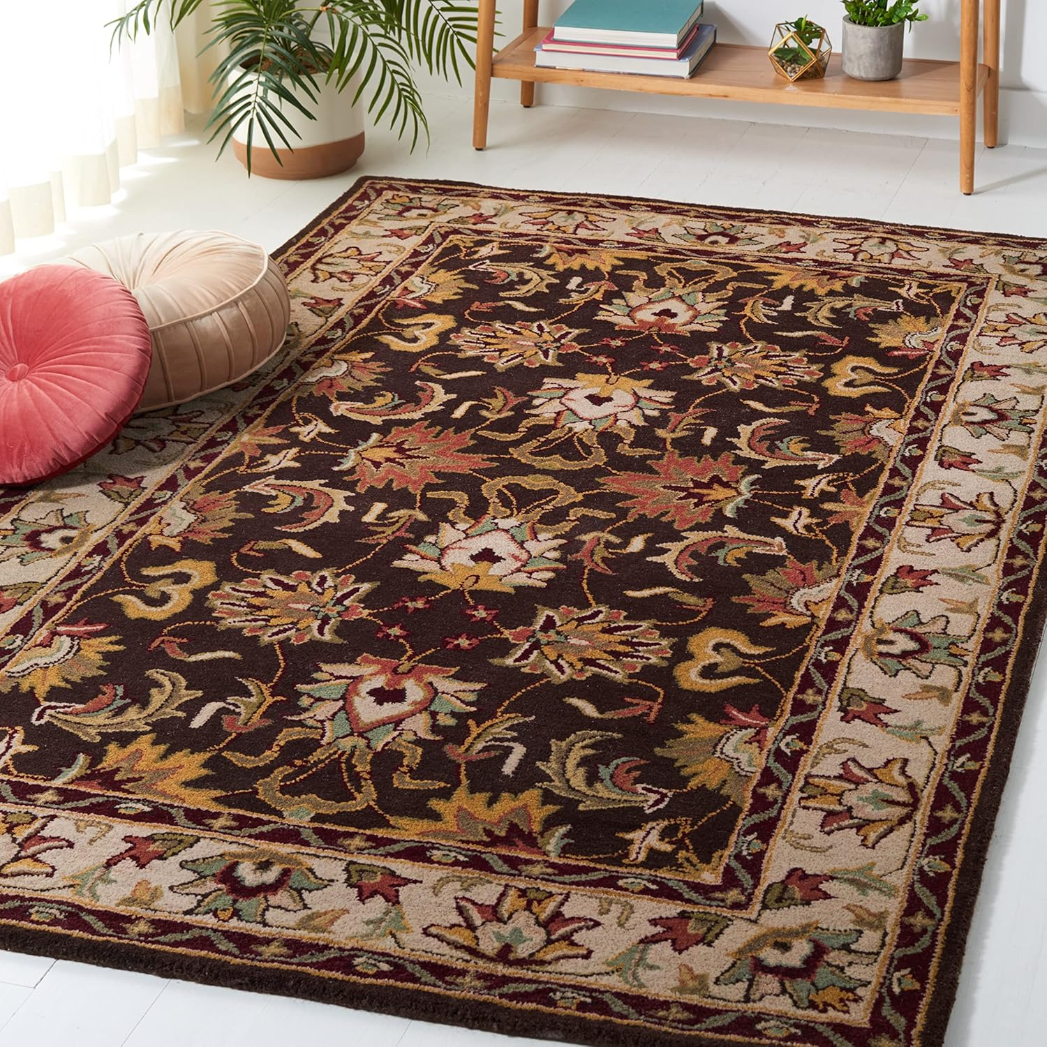 SAFAVIEH Heritage Orinda Traditional Wool Area Rug, Brown/Beige, 9'6" x 13'6"