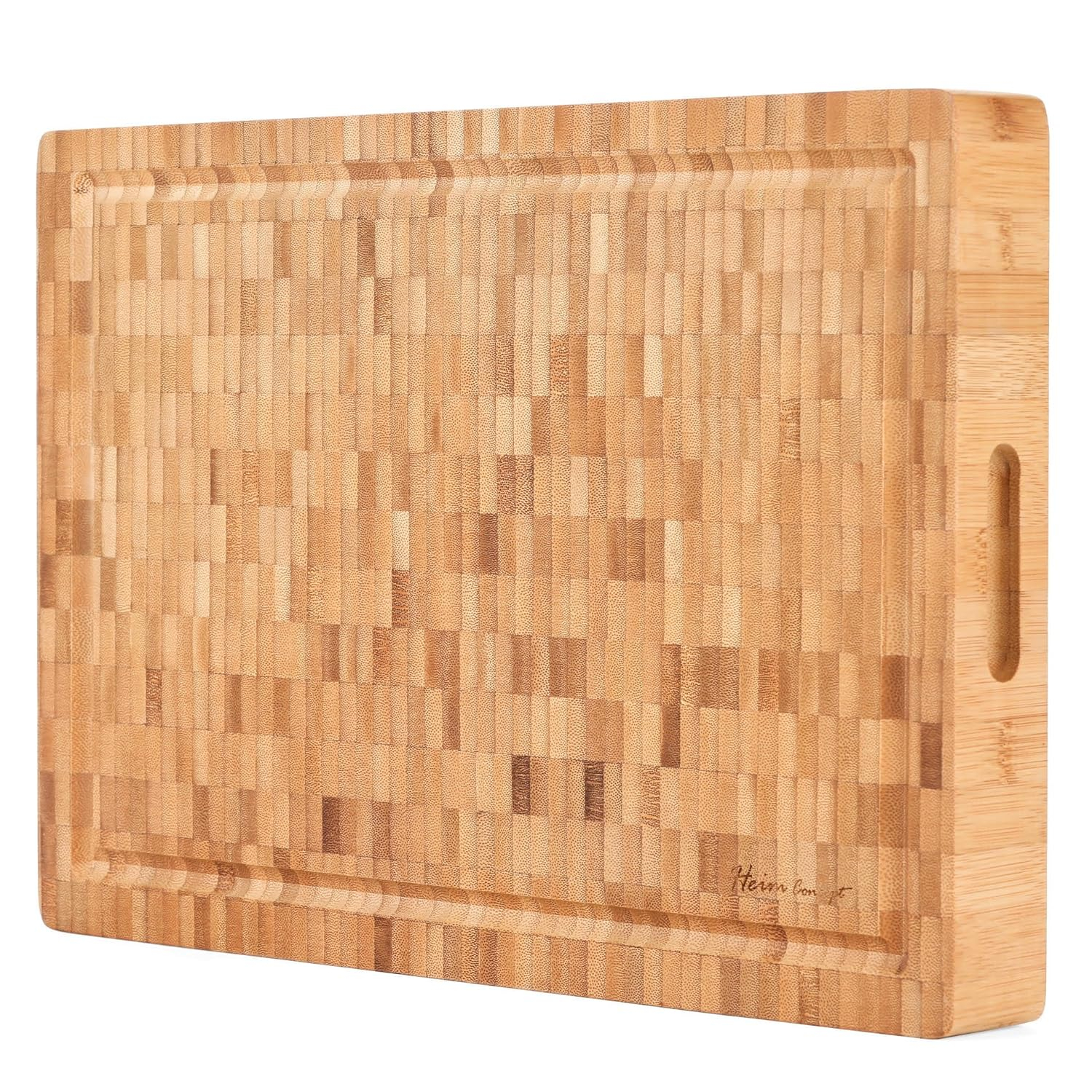 Heim Concept Organic Bamboo Cutting Boards for Kitchen Extra Large Chopping Board with Juicy Groove Perfect for Meat, Vegetables, Fruits, Cheese
