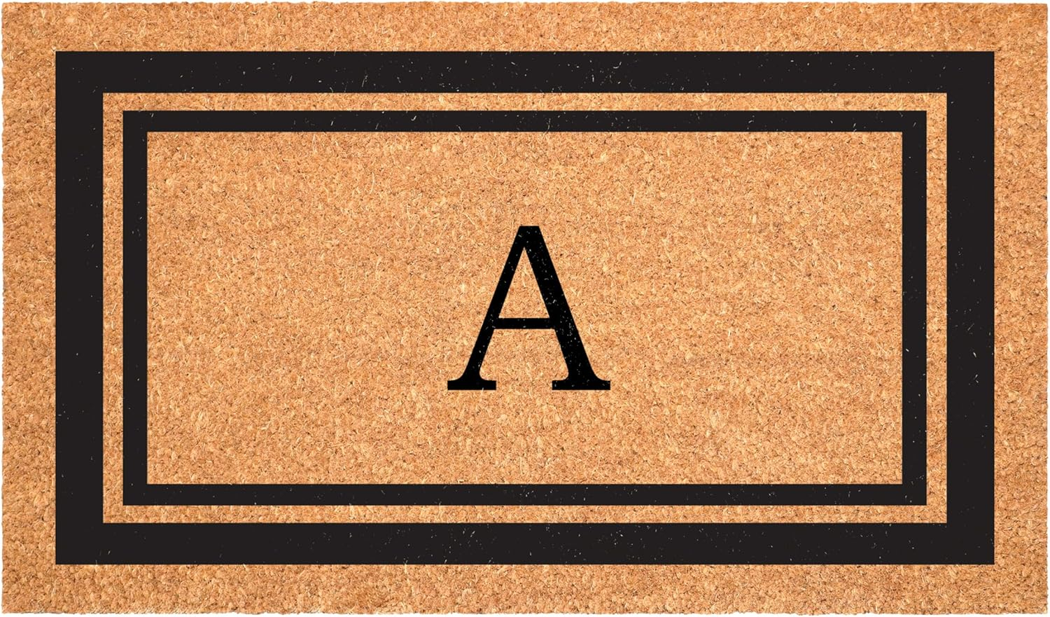 Calloway Mills Black Border 24" x 36" Monogram Outdoor Doormat (Letter A)