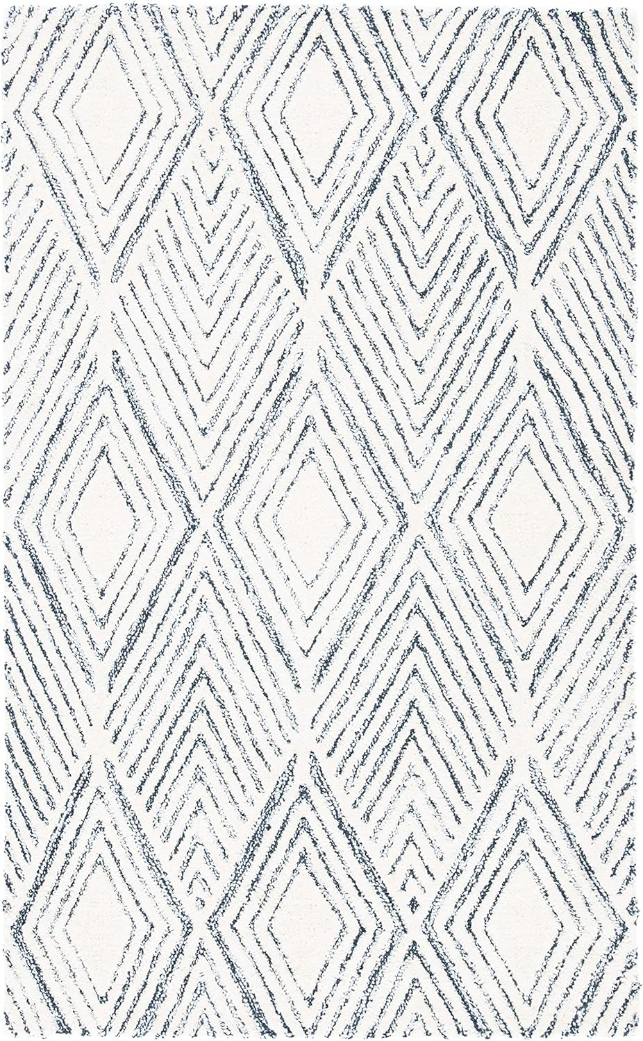 SAFAVIEH Abstract Jeneka Geometric Area Rug, Ivory/Charcoal, 3' x 5'