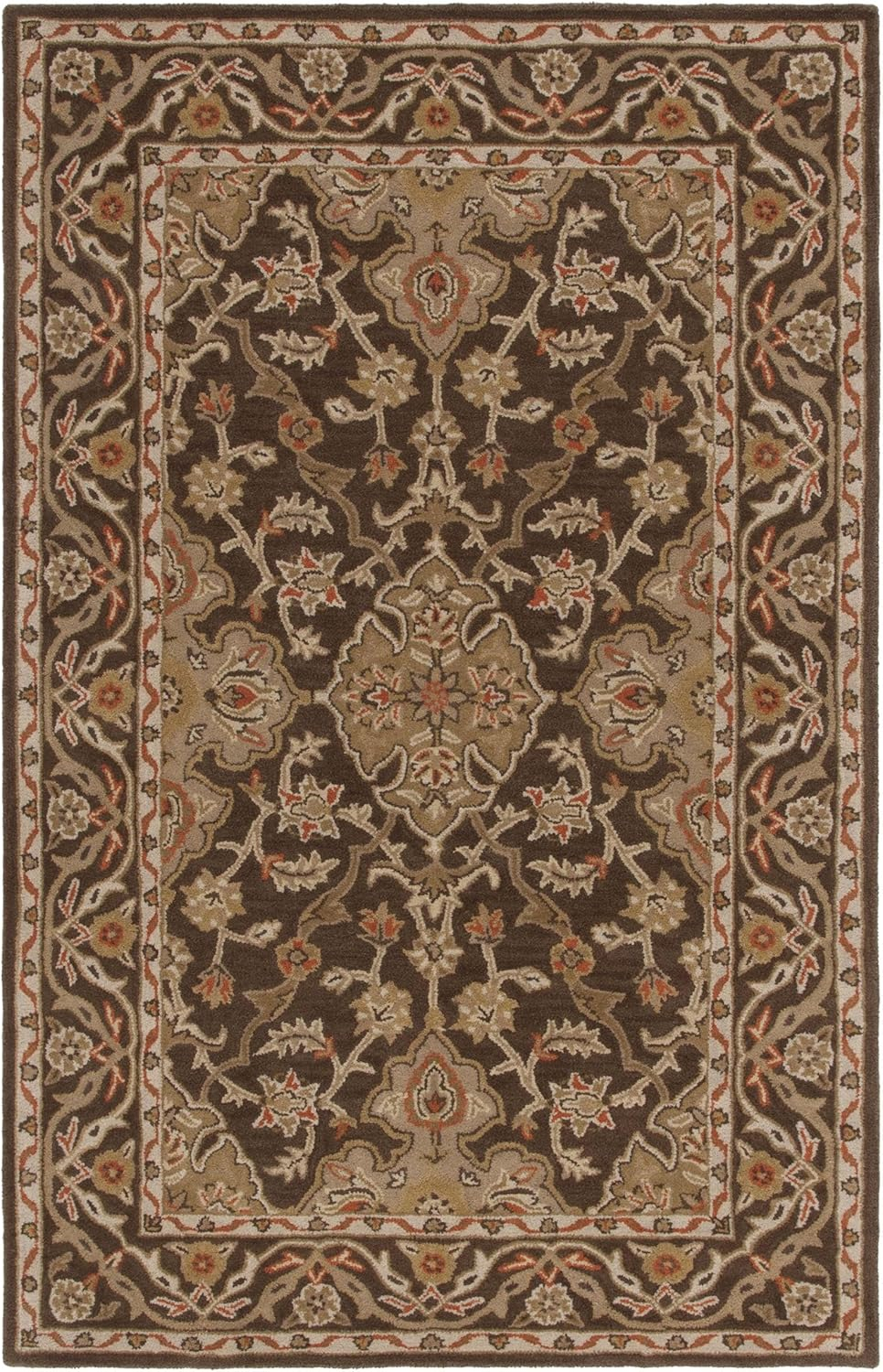 SAFAVIEH Classic Roxanne Oriental Wool Area Rug, Brown, 5' x 8'