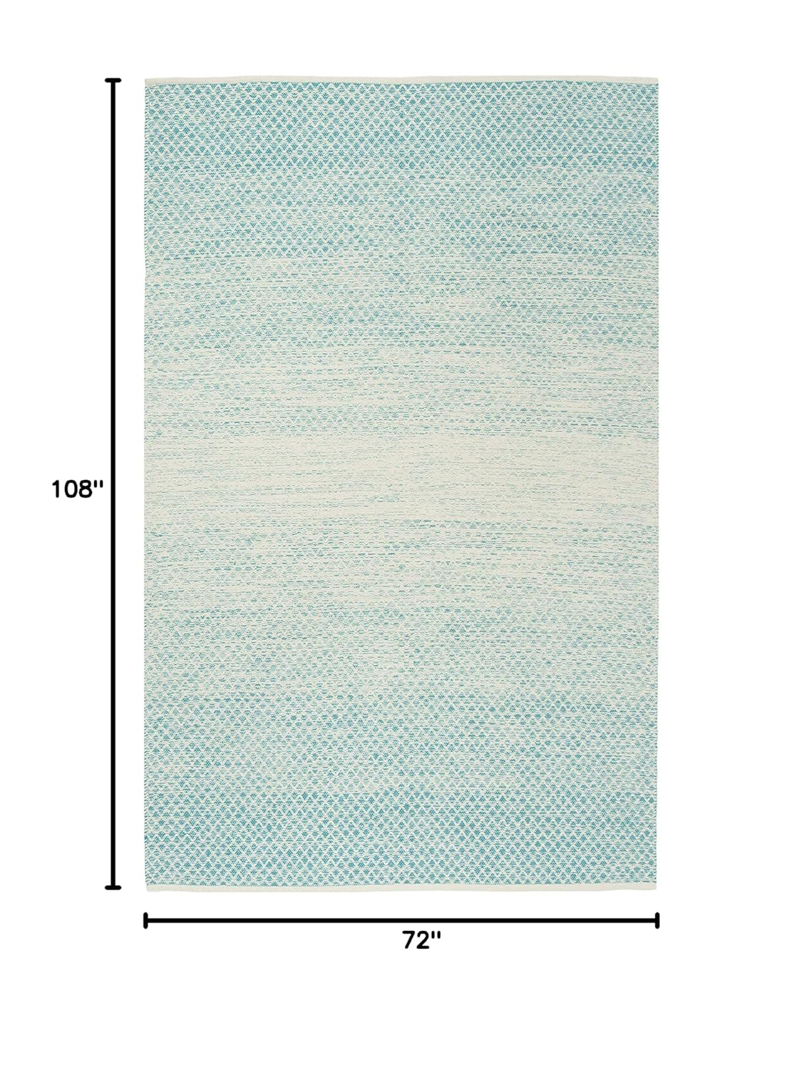 SAFAVIEH Montauk Vaughn Geometric Cotton Area Rug, Turquoise/Ivory, 6' x 9'